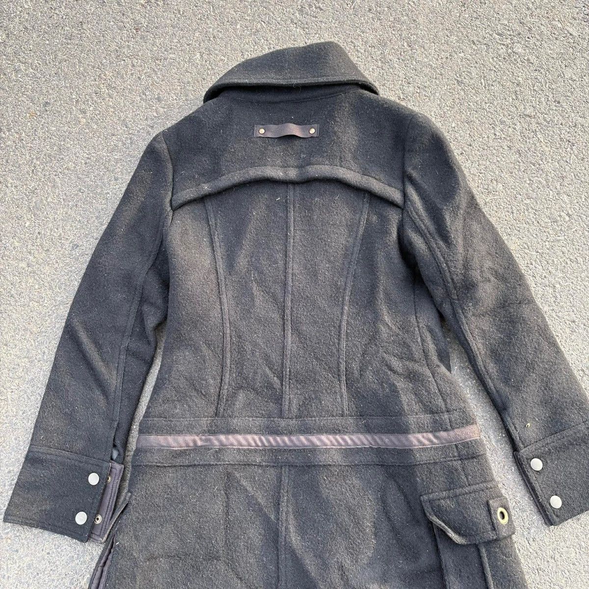 Japanese Brand ERIOT Wool Military Utility Coat Black Y2K Gothic Size S / US 4 / IT 40 - 13 Thumbnail