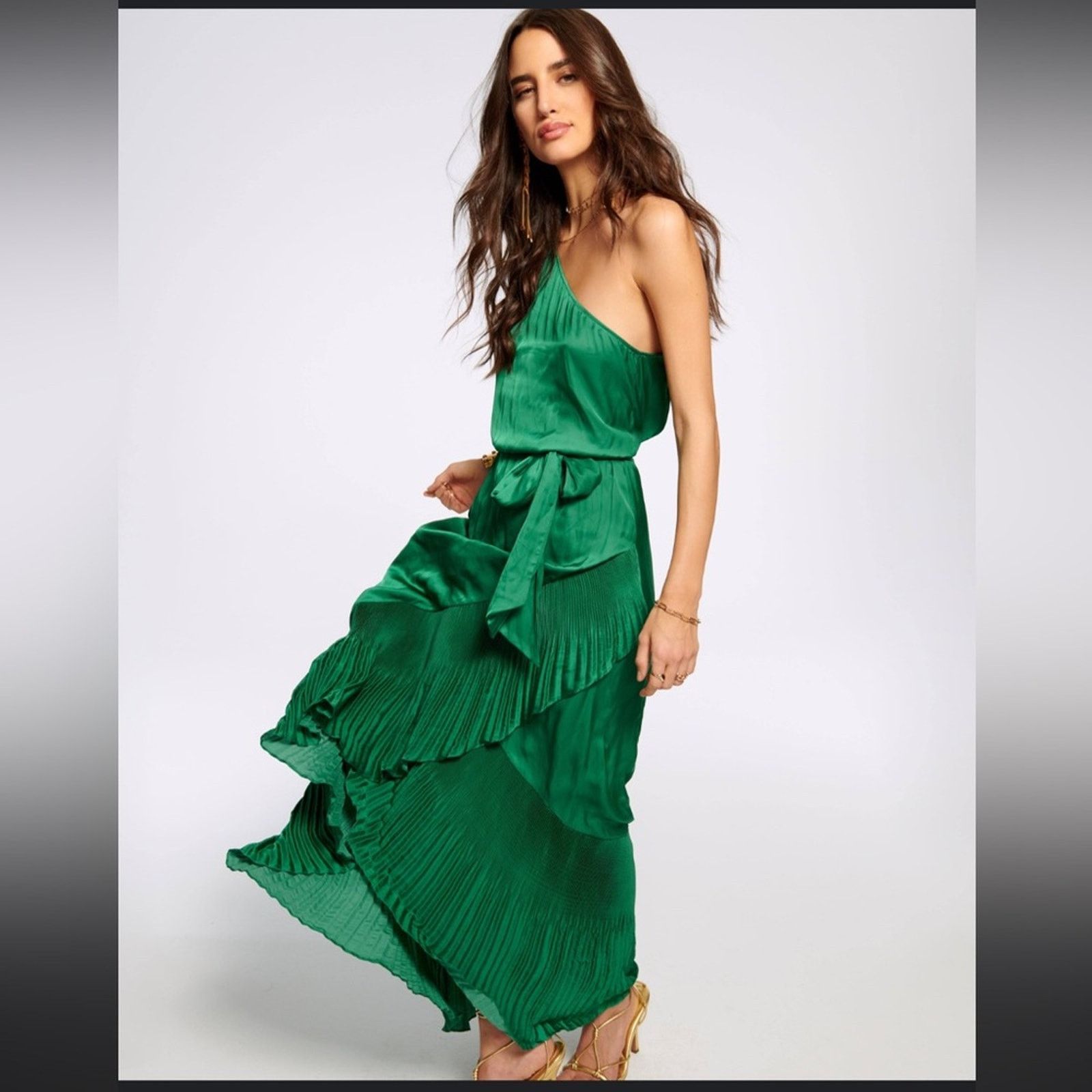 Ramy Brook NWT Ramy Brook $545 One-Shoulder BLUE Dress Size S Size S / US 4 / IT 40 - 2 Thumbnail