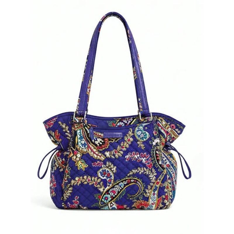 Vera Bradley Iconic Glenna Purse Bag Romantic Paisley Blue