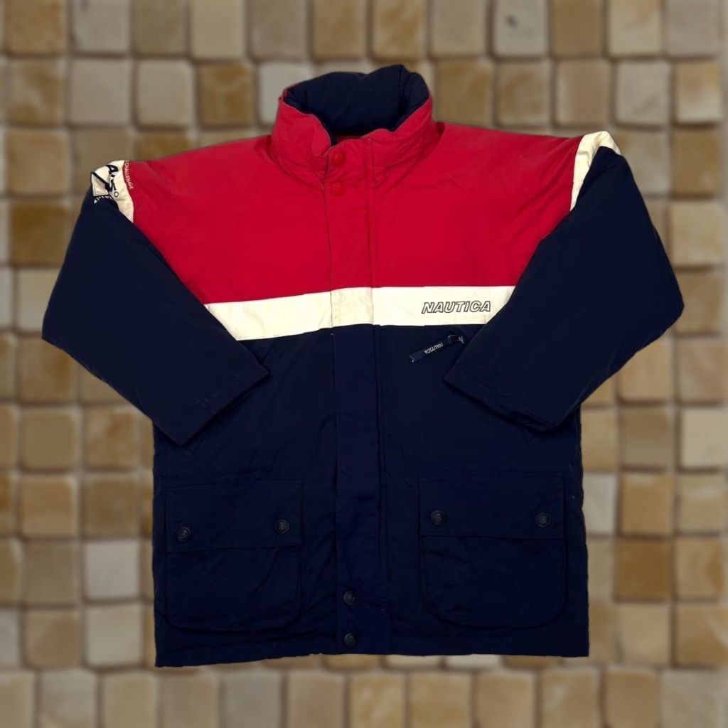Nautica NAUTICA Jacket Puffer Small Navy Down Filled Colour Block Retro Vintage Men’s Jacket Size US S / EU 44-46 / 1 - 1 Thumbnail