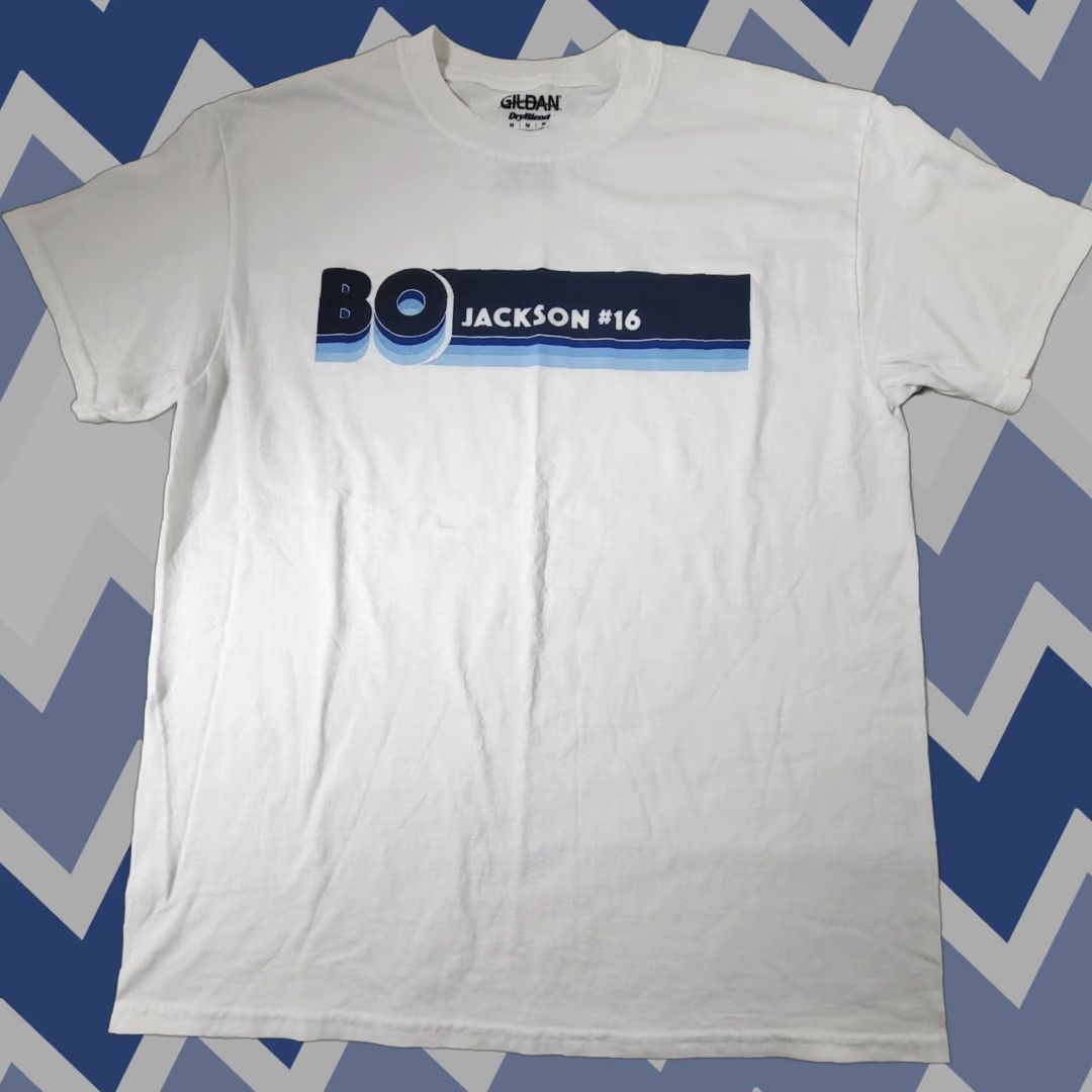 Gildan Bo Jackson #16 MCC Retro White Short Sleeve T-Shirt Mens M EUC Size US M / EU 48-50 / 2 - 1 Thumbnail