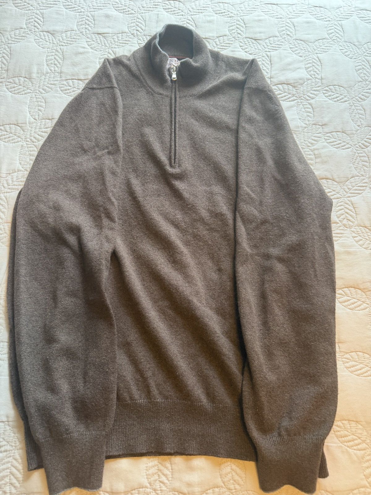 Brunello Cucinelli Brunello Cucinelli Cashmere Quarter Zip Size US XL / EU 56 / 4 - 1 Thumbnail