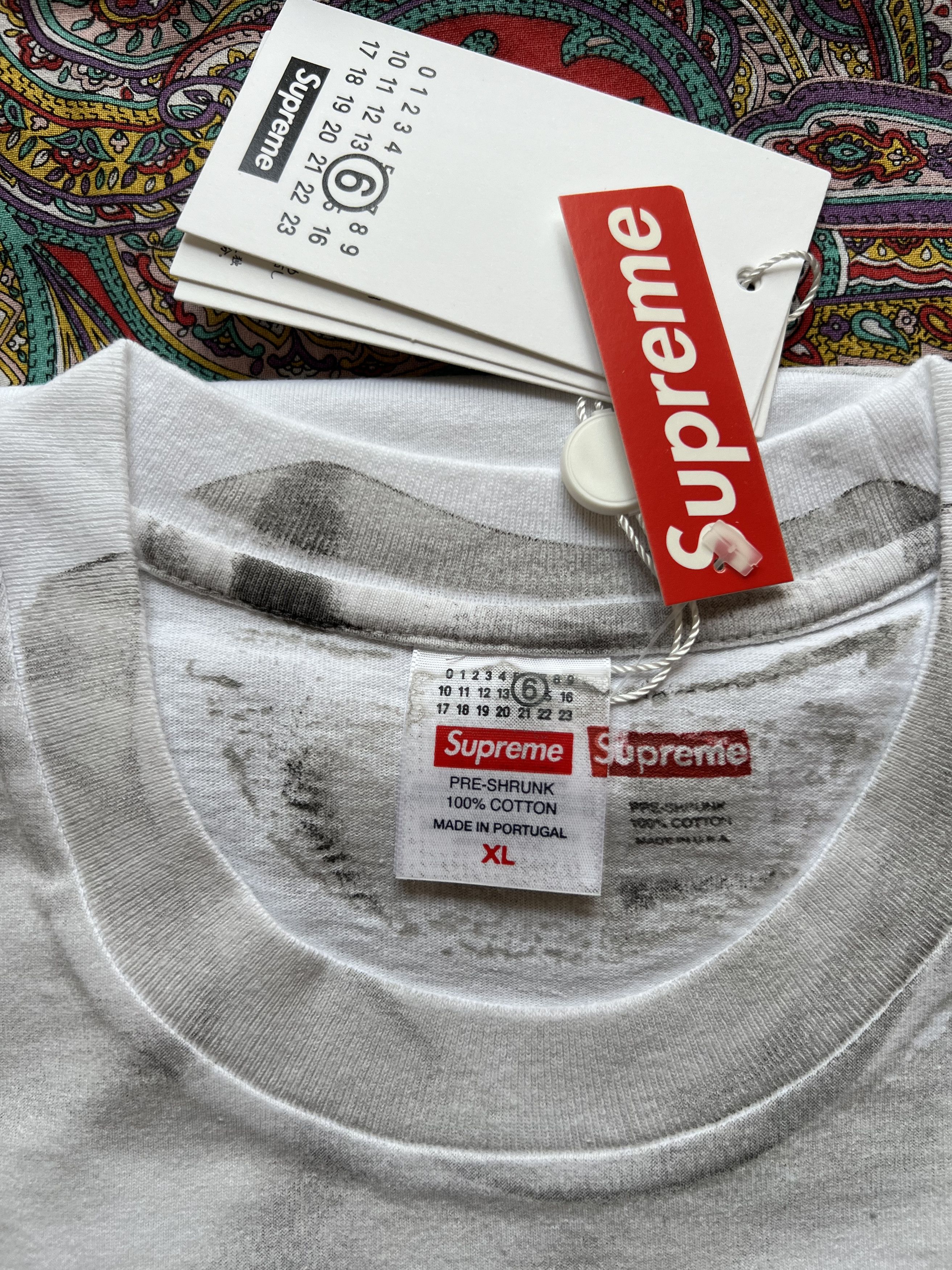 Supreme ®/ MM6 Maison Margiela Box Logo Tee XL white