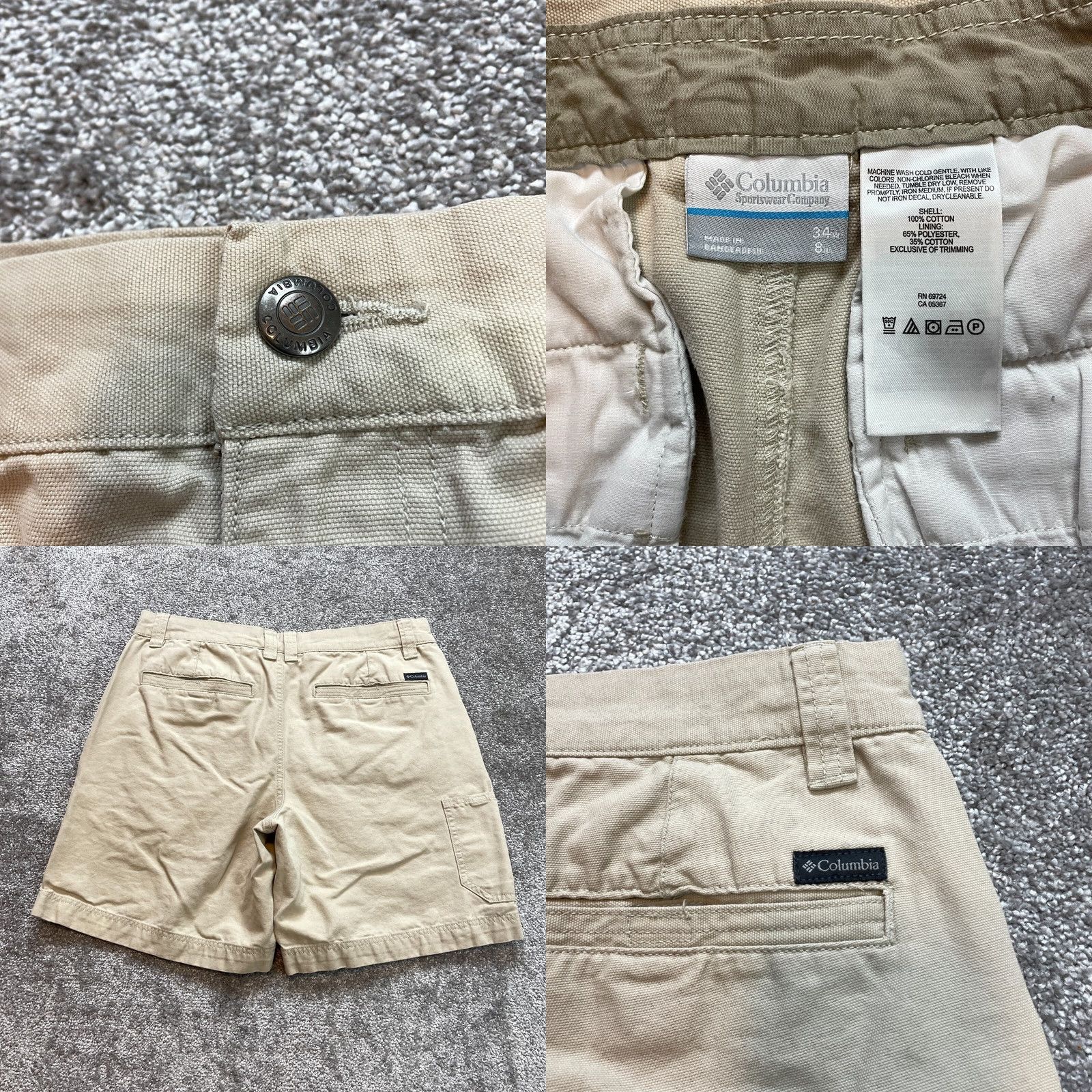 Vintage Columbia Shorts Mens 38 Beige Pockets Athletic Outdoor Hiking 9" Inseam | Cotton Polyester | Regular Fit Size US 38 / EU 54 - 8 Thumbnail