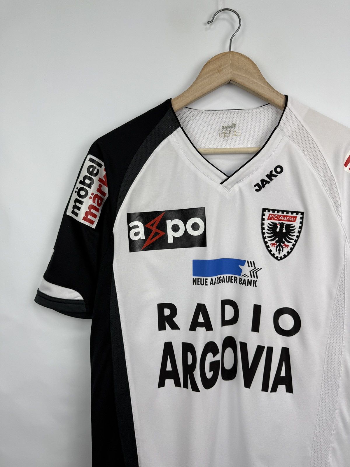 Diadora 🇨🇭Vintage 2006 FC Aarau JAKO Football Home Jersey Switzerland Size US S / EU 44-46 / 1 - 2 Thumbnail