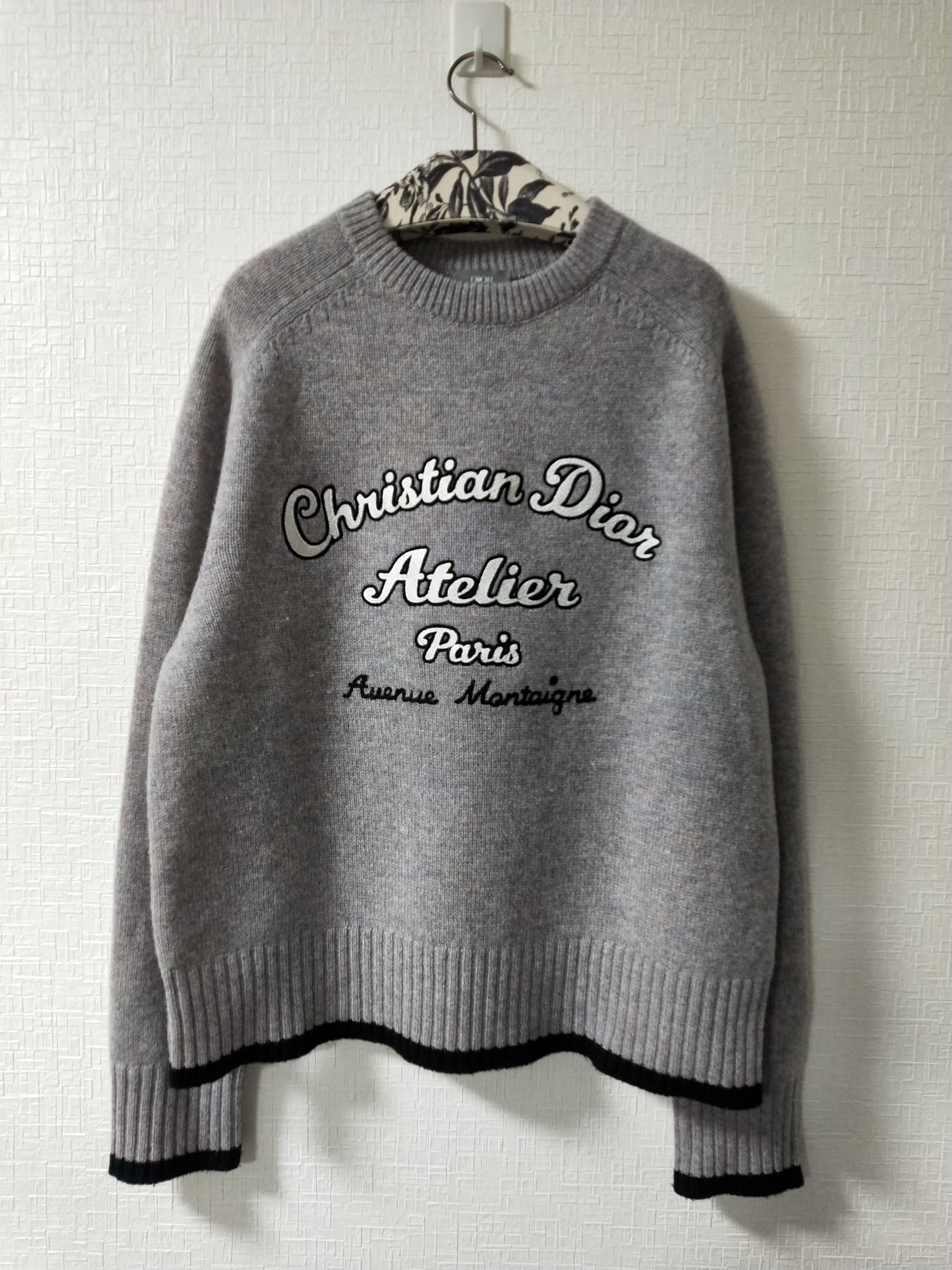 Pre-owned Dior Atelier Crew Knit Sweater In Grey