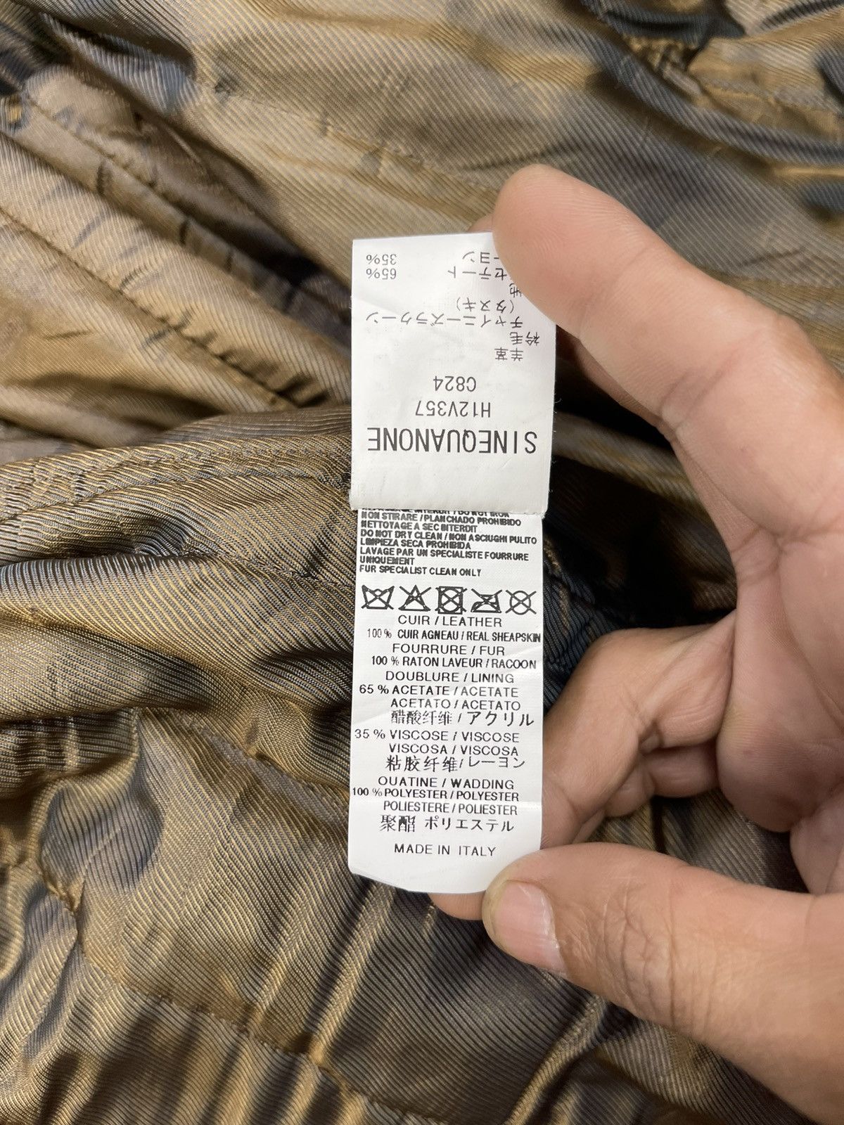 If Six Was Nine Sinéquanone Sheepskin Racoon Fur Belted Leather Jacket Size XS / US 0-2 / IT 36-38 - 14 Thumbnail
