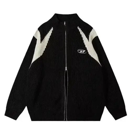 Aran Isles Knitwear × Homemade Y2k Double Zipper Cardigan Sweater Size US L / EU 52-54 / 3 - 1 Thumbnail