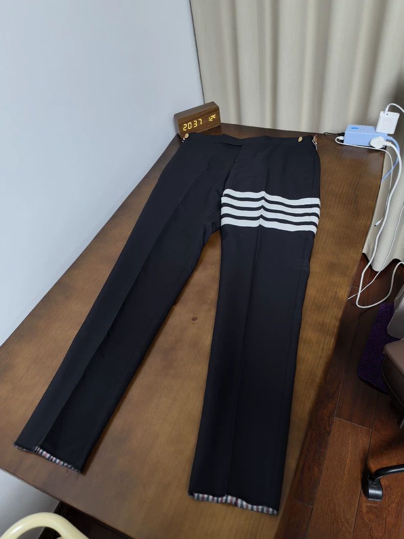 Thom Browne Thom Browne Size 2Gold Button Wool Trousers 2501-Nextarrow Size US 32 / EU 48 - 1 Thumbnail
