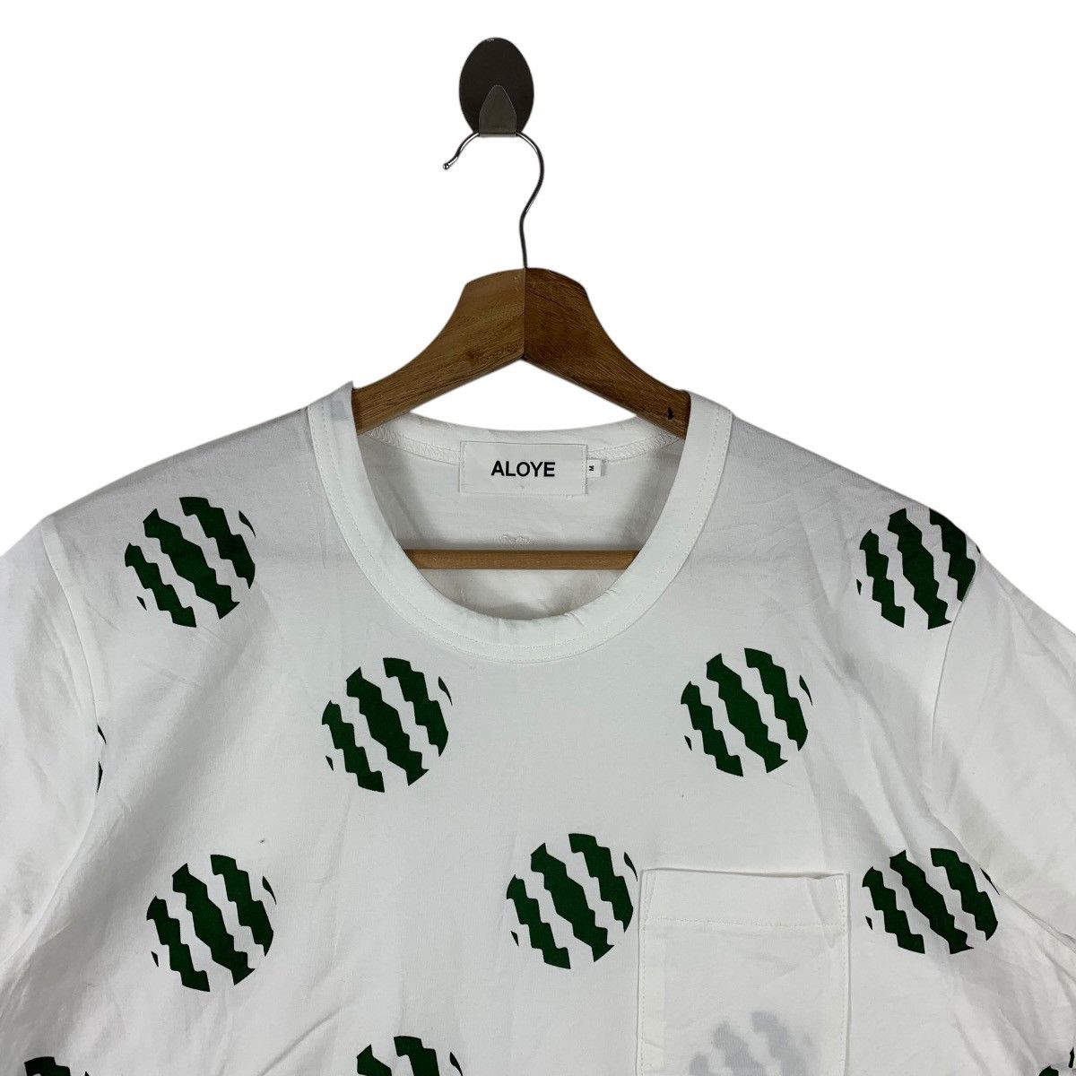 Japanese Brand ALOYE Japanese Design Wavy Dot Pocket Tee Shirt Size US M / EU 48-50 / 2 - 2 Thumbnail