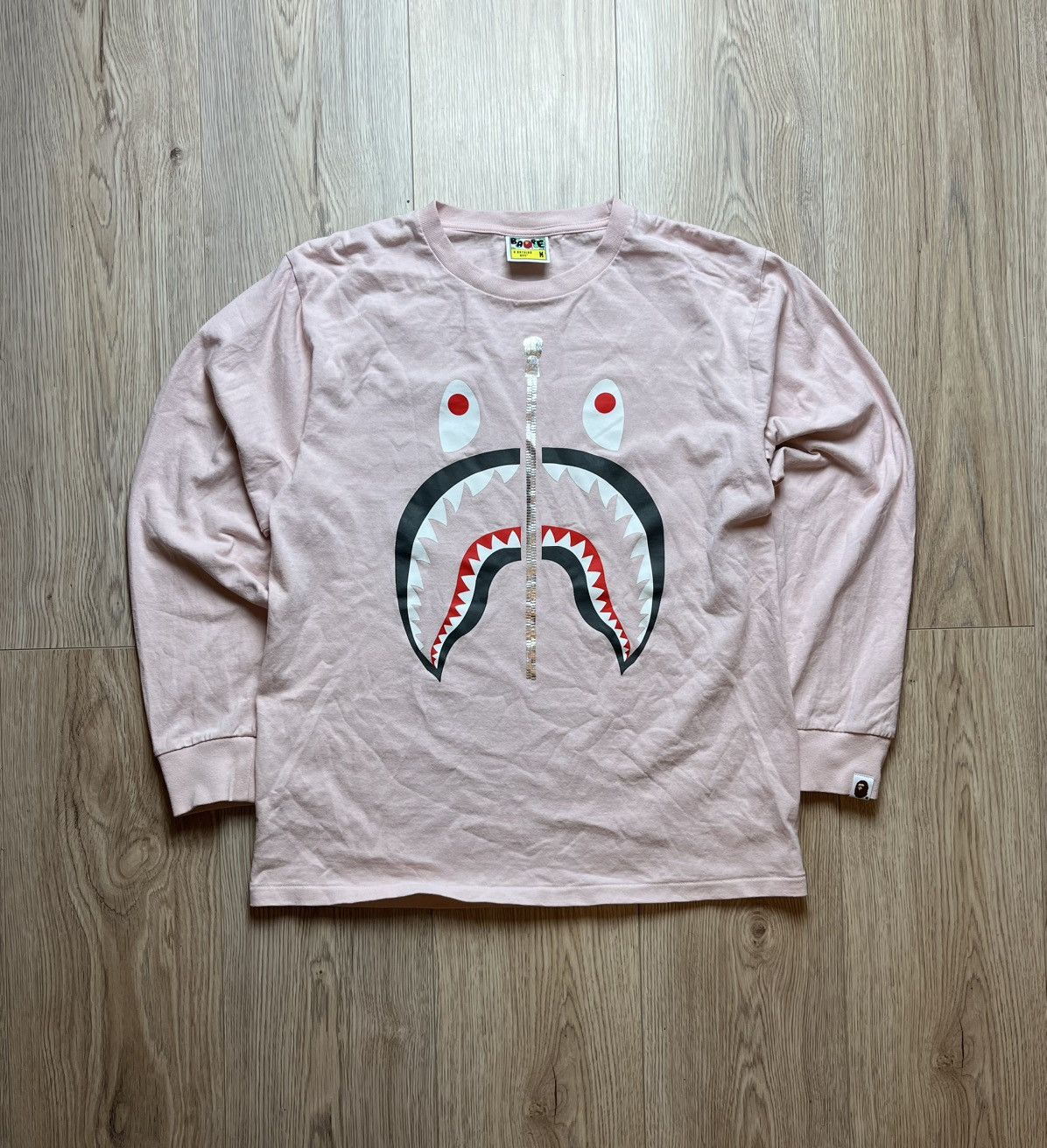 Bape Bape A Bathing Ape Big Shark Logo New Longsleeve Men’s M Size US M / EU 48-50 / 2 - 1 Thumbnail