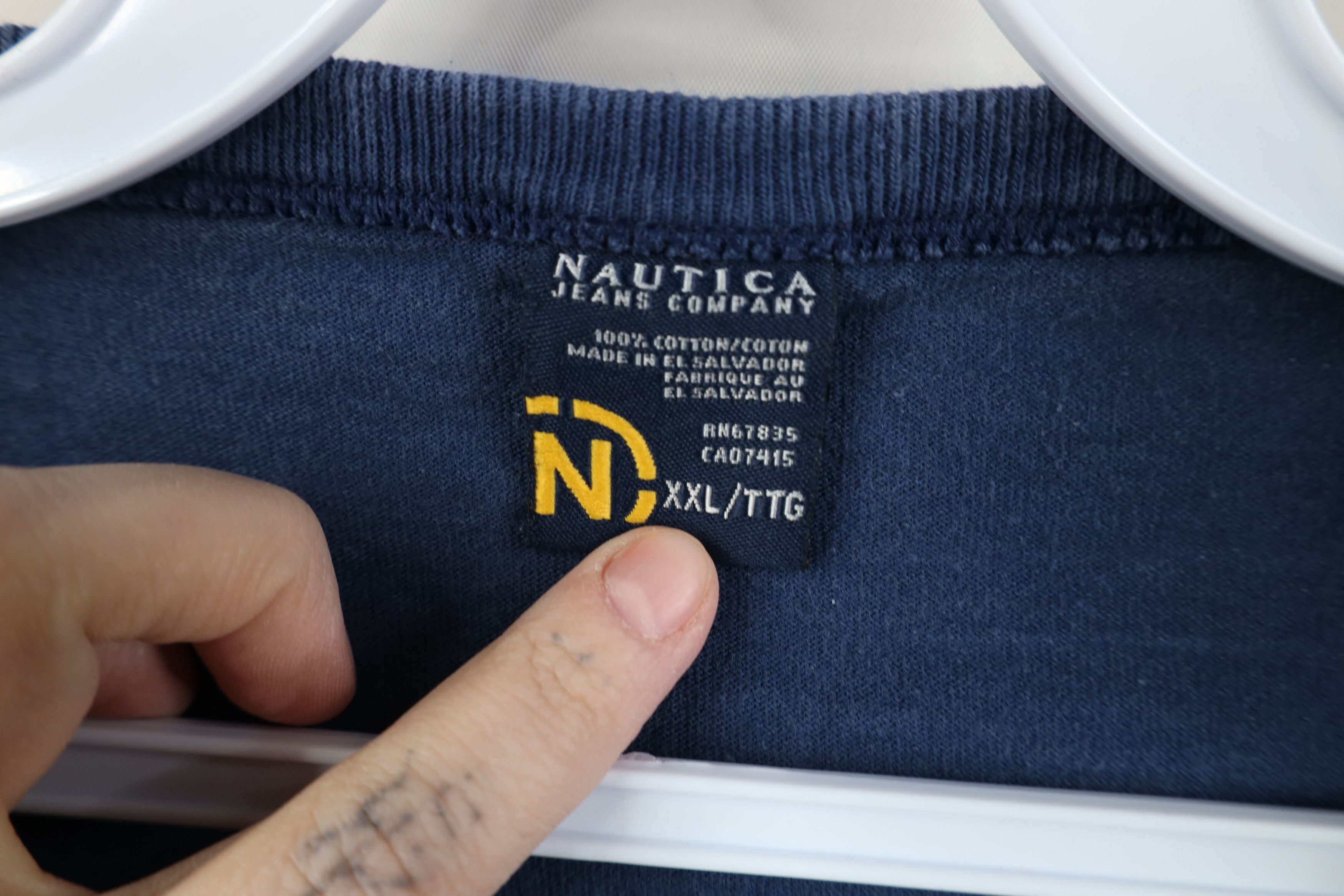 Nautica Vintage 90s Nautica Deep Sea North Atlantic Diving T-Shirt Size US XXL / EU 58 / 5 - 8 Thumbnail