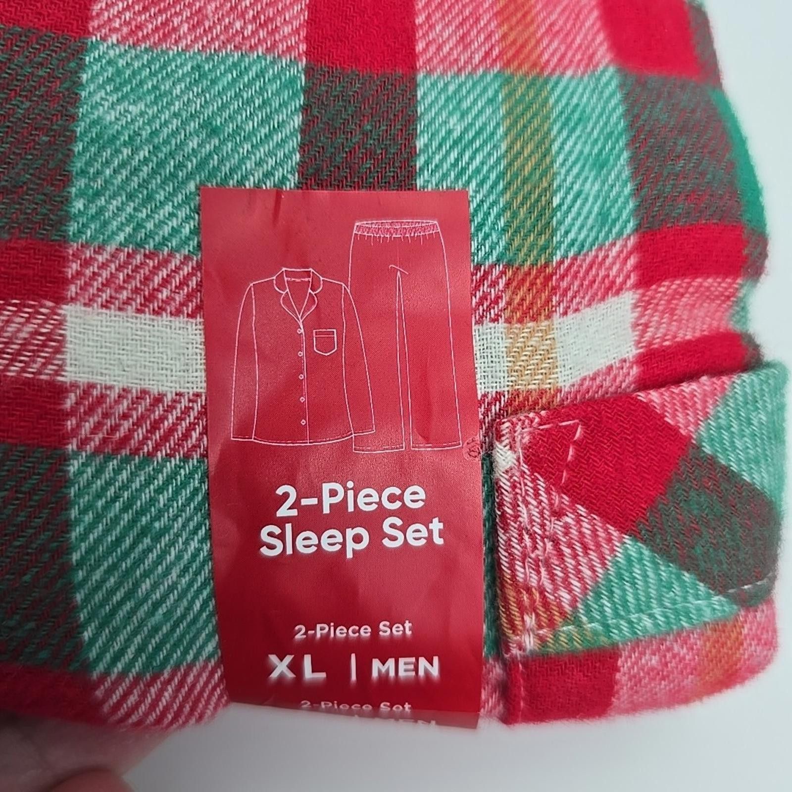 Other Mens Jammies Families Red Plaid Flannel Pajama Set Size XL Size ONE SIZE - 5 Thumbnail