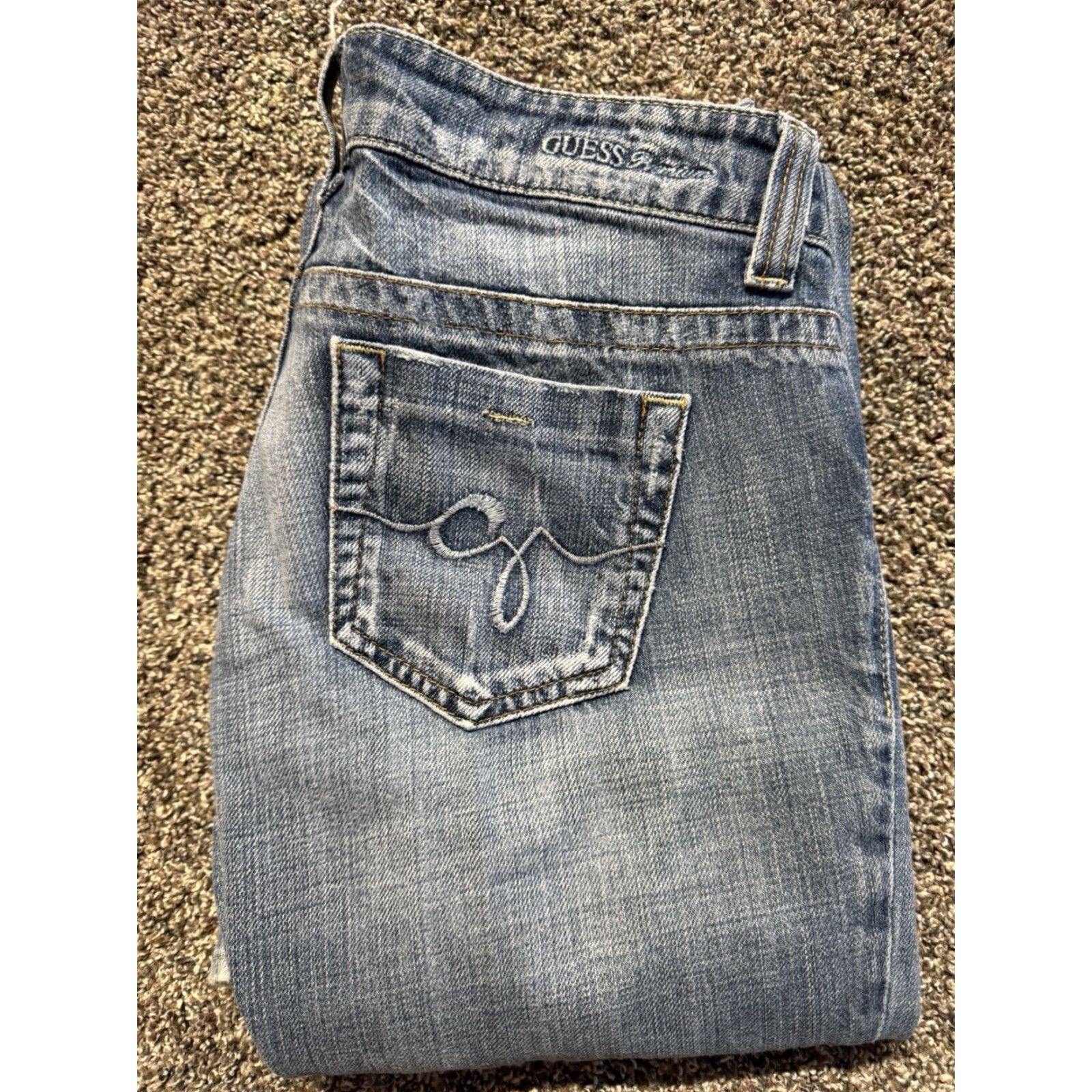 Guess GUESS Premium Daredevil Flare Women's Jeans Size 29 Blue Denim 29X35.5 FLAW Vintage: No, But— Size 29" - 2 Thumbnail