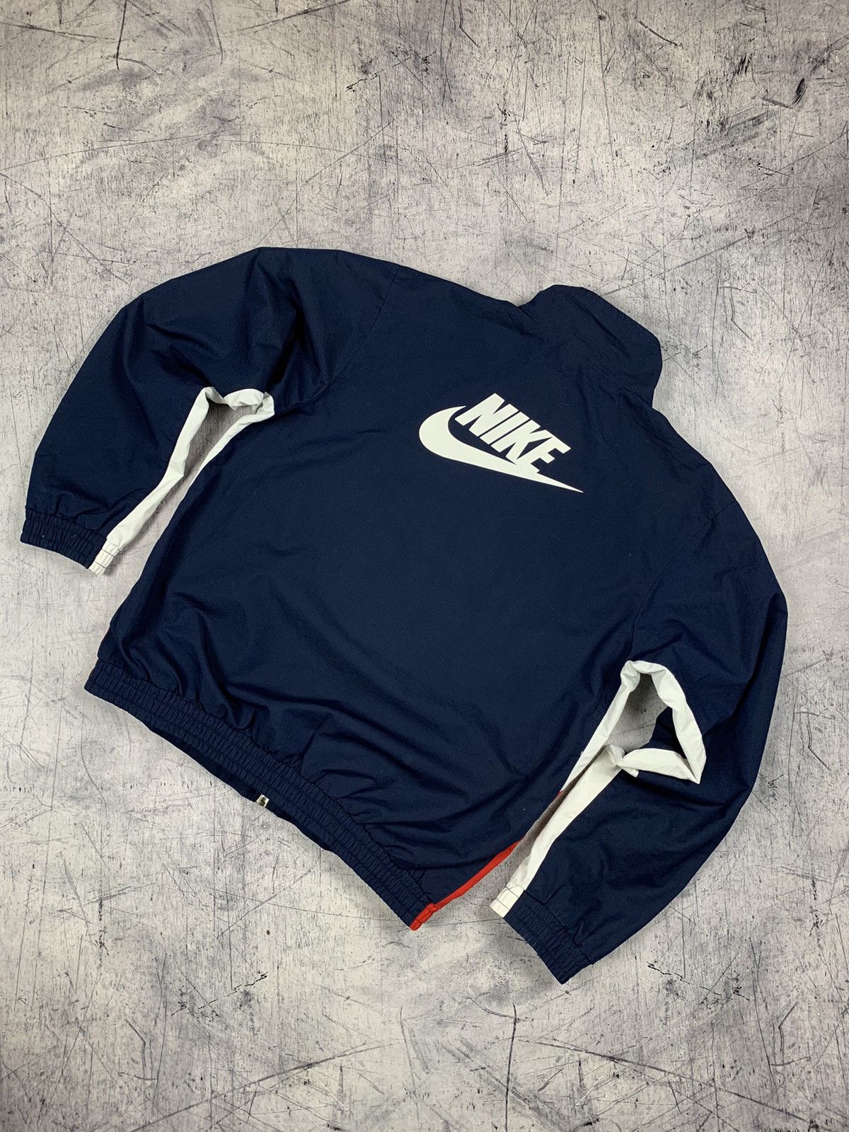 Nike Vintage Nike Big Swoosh Track Top Jacket 90s drill hype Size US S / EU 44-46 / 1 - 7 Thumbnail