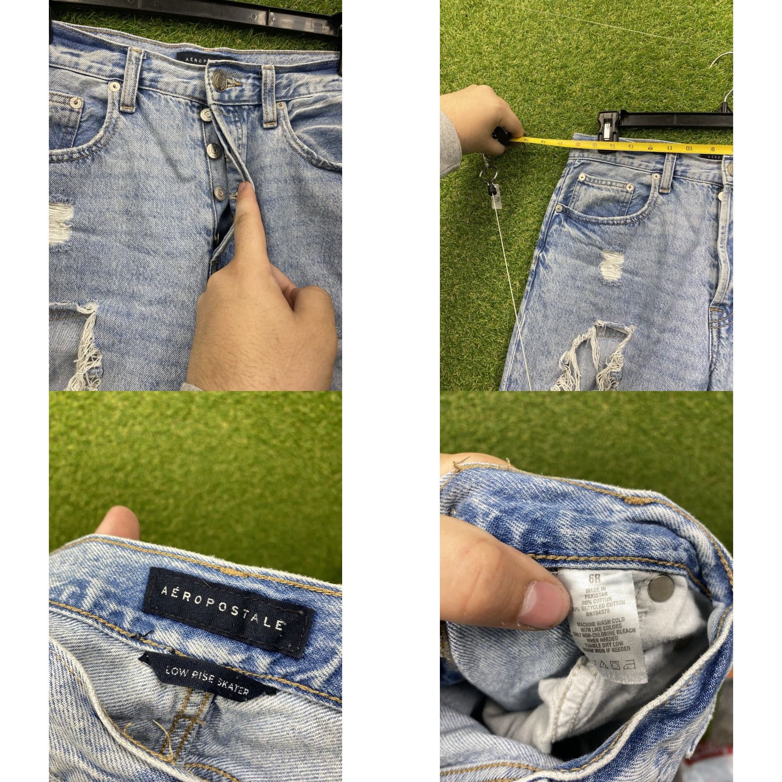 Vintage VINTAGE Aeropostale Women’s Jeans 6R Distressed Low Rise Skater Girlhoodcore Mens Womens Size 28" / US 6 / IT 42 - 8 Thumbnail