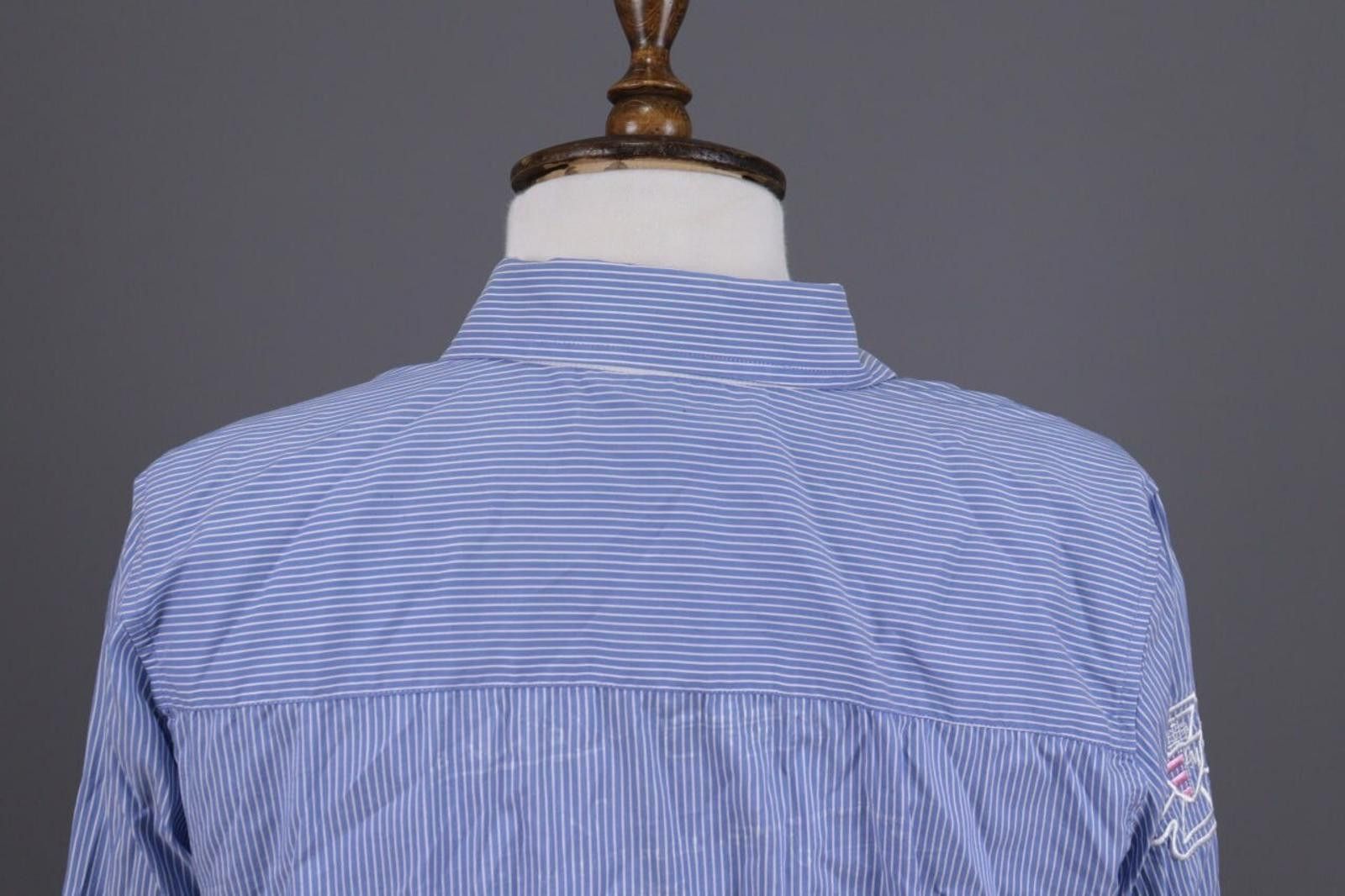 La Martina La Martina Blue Pinstripe Long Sleeve Blouse Shirt Size M Size M / US 6-8 / IT 42-44 - 11 Thumbnail