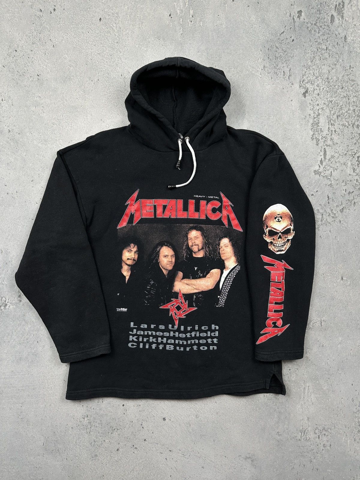 Band Tees Rare Vintage Metallica Band Hoodie Skull Over Print Black Size M / US 6-8 / IT 42-44 - 1 Thumbnail