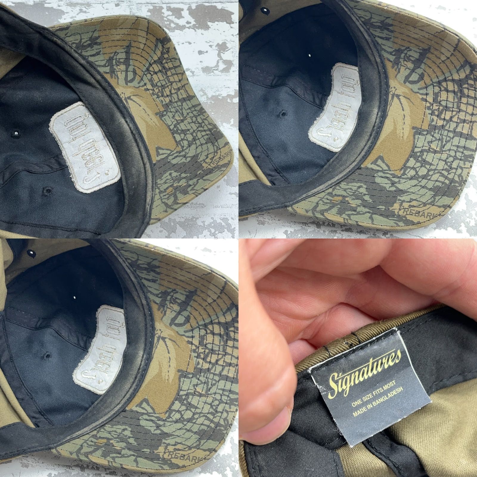Vintage Camo Hat Cap Snap Back Camo Brown Trebark Tee Dad Baseball Deer Hunting VTG Y2K Size ONE SIZE - 8 Thumbnail