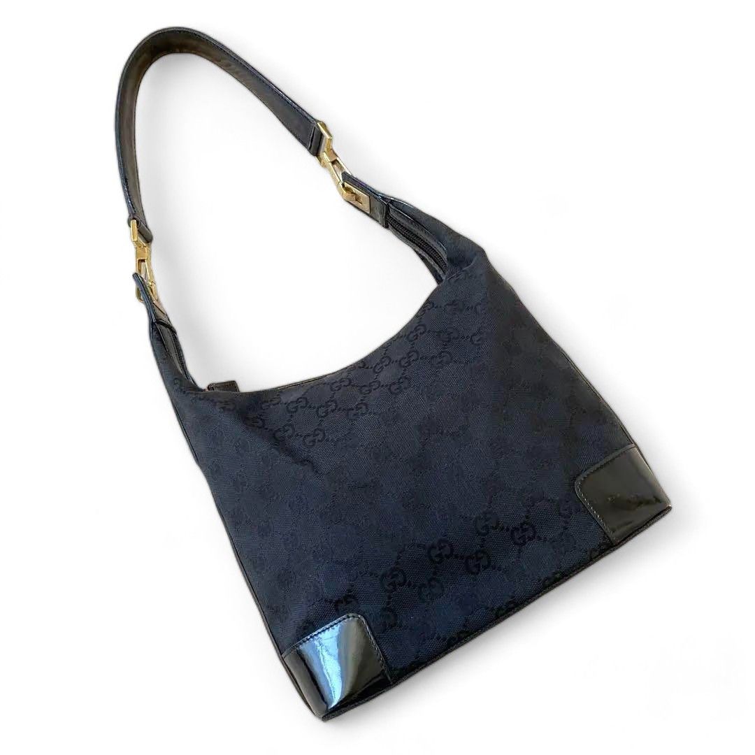 Gucci Gucci - Canvas Leather Black Monogram Handbag One Shoulder Size ONE SIZE - 3 Thumbnail