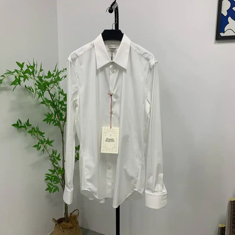 Alexander McQueen Alexander McQUEEN Men's Cotton White Shirt 0089 Size US L / EU 52-54 / 3 - 1 Thumbnail