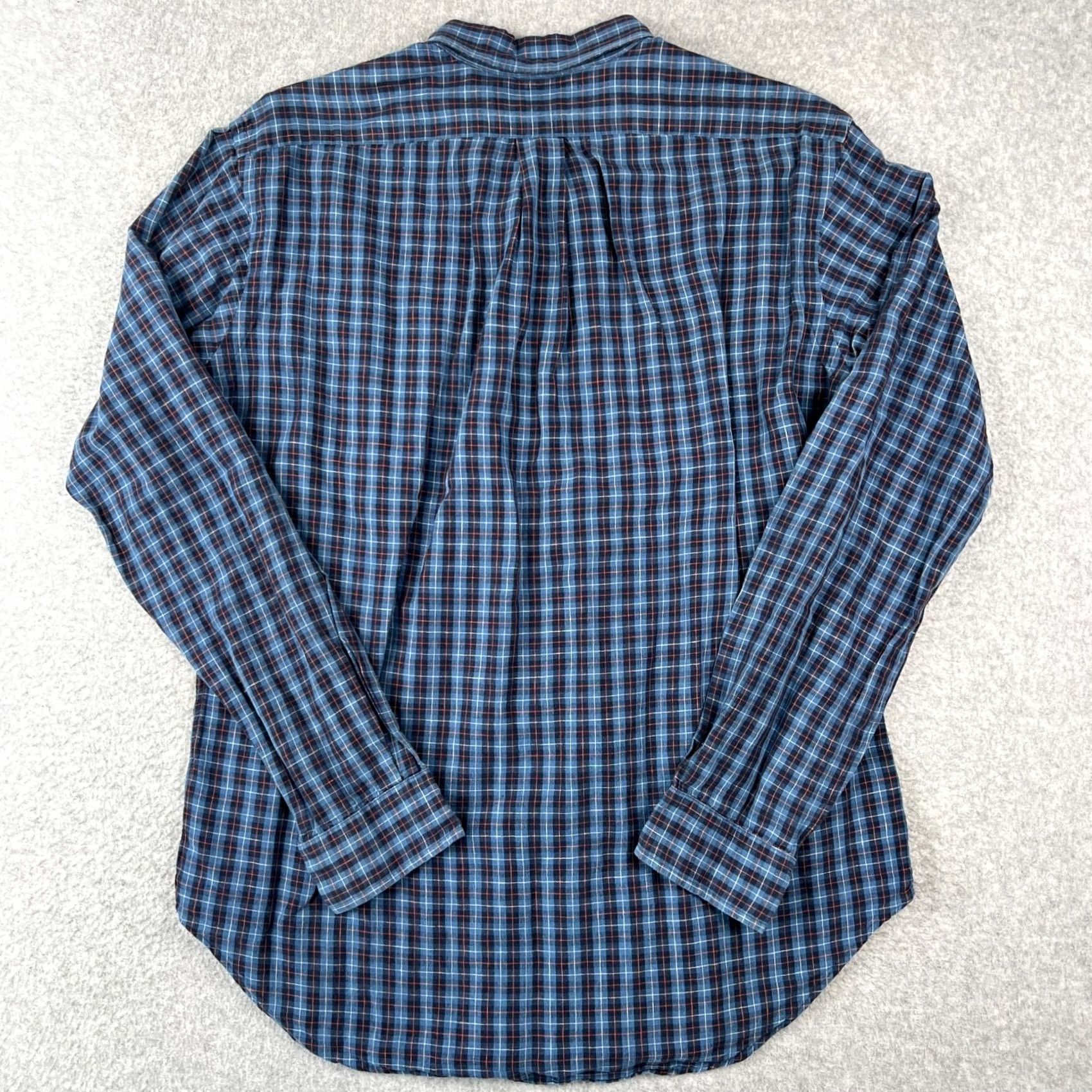 Polo Ralph Lauren Ralph Lauren Button-Up Shirt Mens Blue Plaid Linen Cotton Long Sleeve Medium Pony Size US M / EU 48-50 / 2 - 2 Thumbnail