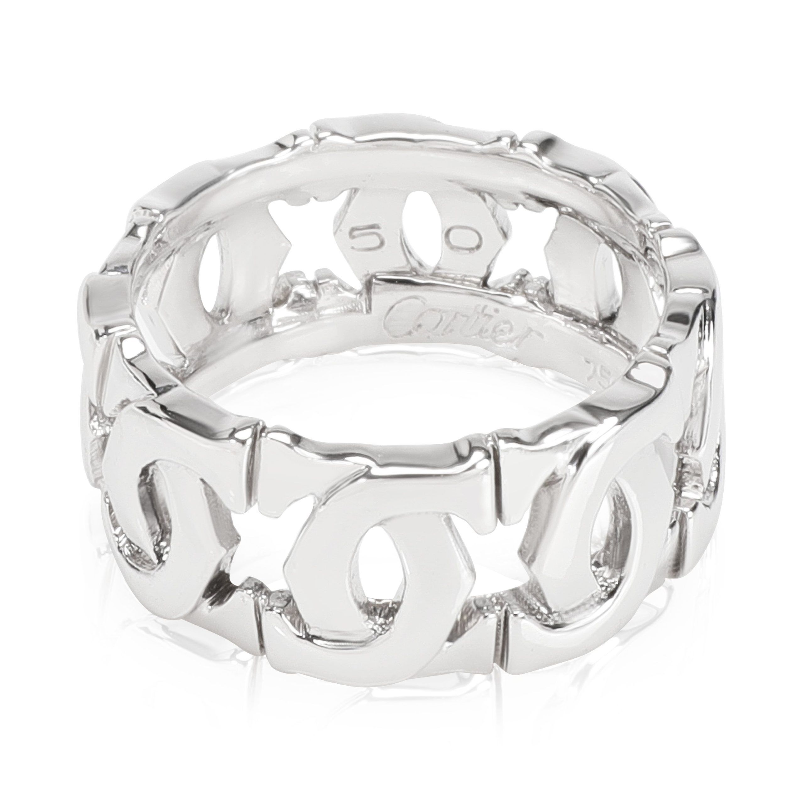 image of Cartier Entrelace Band In 18Kt White Gold, Women's