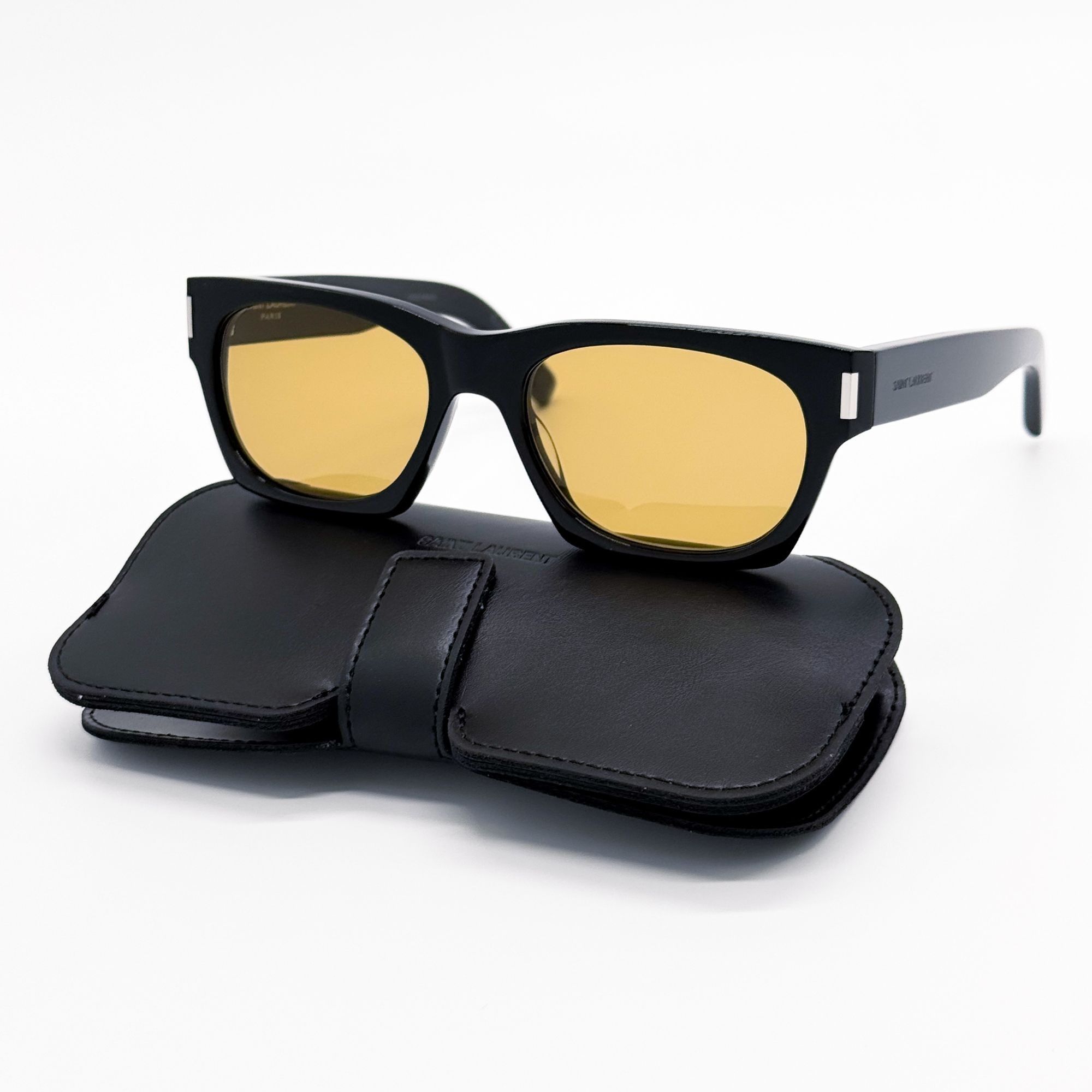 Saint Laurent Paris NEW SAINT LAURENT SUNGLASSES SL402 010 UNISEX BLACK/YELLOW E Size ONE SIZE - 1 Thumbnail