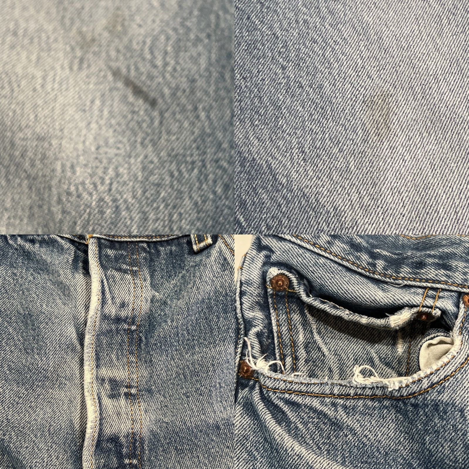 Levi's Levi’s 501 XX Jeans Men Blue 32x30 Regular Denim Cotton 5-Pocket USA 90s Straight Mexico Frayed Stains Size US 32 / EU 48 - 9 Thumbnail
