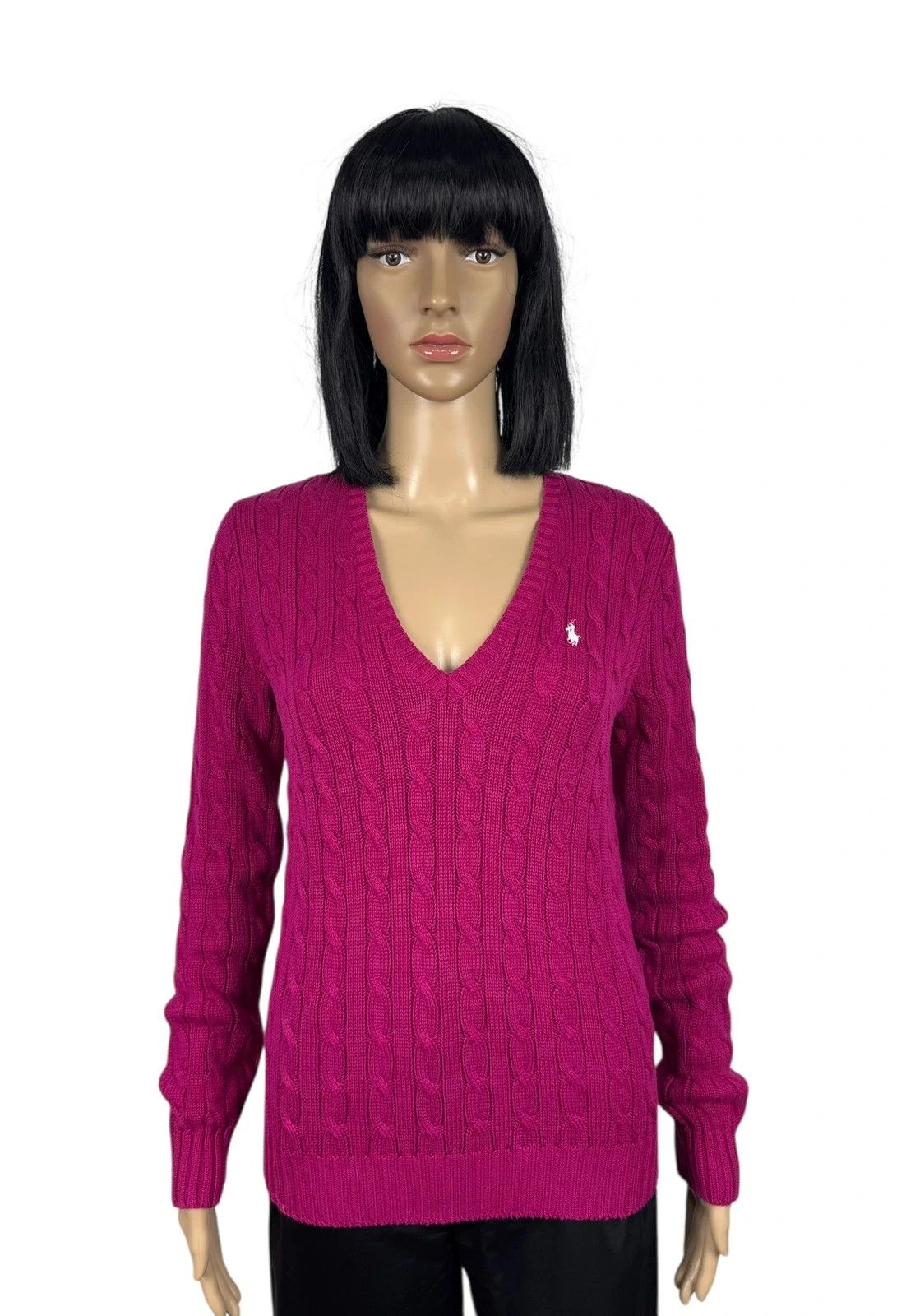 Ralph Lauren Ralph Lauren Sport Vintage 100% Cotton Jumper V-Neck size M Size M / US 6-8 / IT 42-44 - 1 Thumbnail