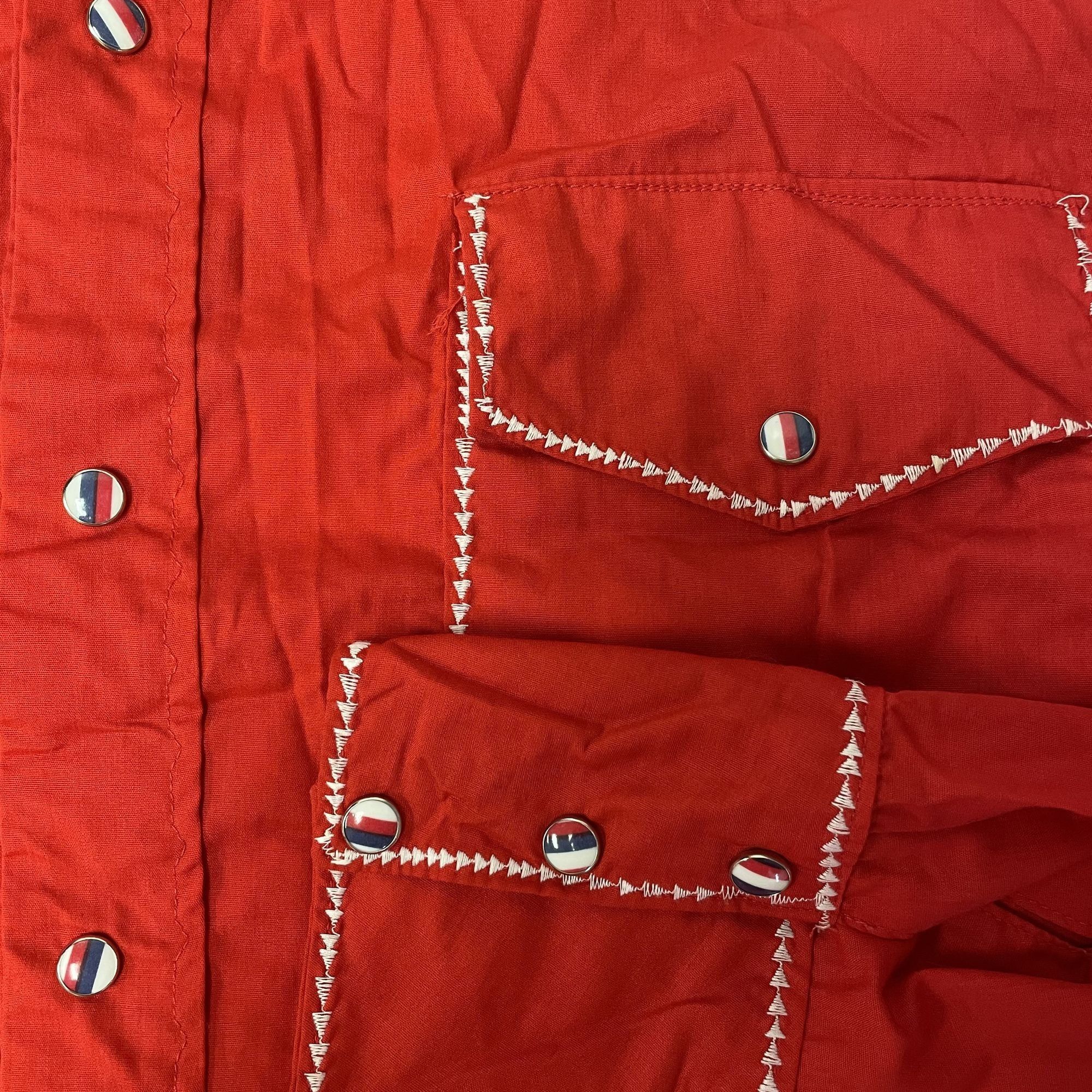 Other Vtg HANDMADE Cowboy Western WHIP STITCH Pearl Snap Size US M / EU 48-50 / 2 - 4 Thumbnail