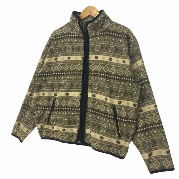 Vintage Vtg Forest THIRD WAVE Navajo Aztec Fleece Jacket Outdoor Size L / US 10 / IT 46 - 4 Thumbnail
