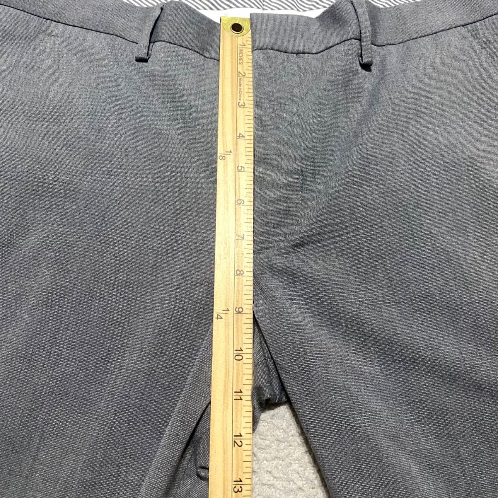Express Express Pants Dress Pants Men 32 Gray Extra-Slim Mid Rise Straight Front 32x34 Size US 32 / EU 48 - 7 Thumbnail