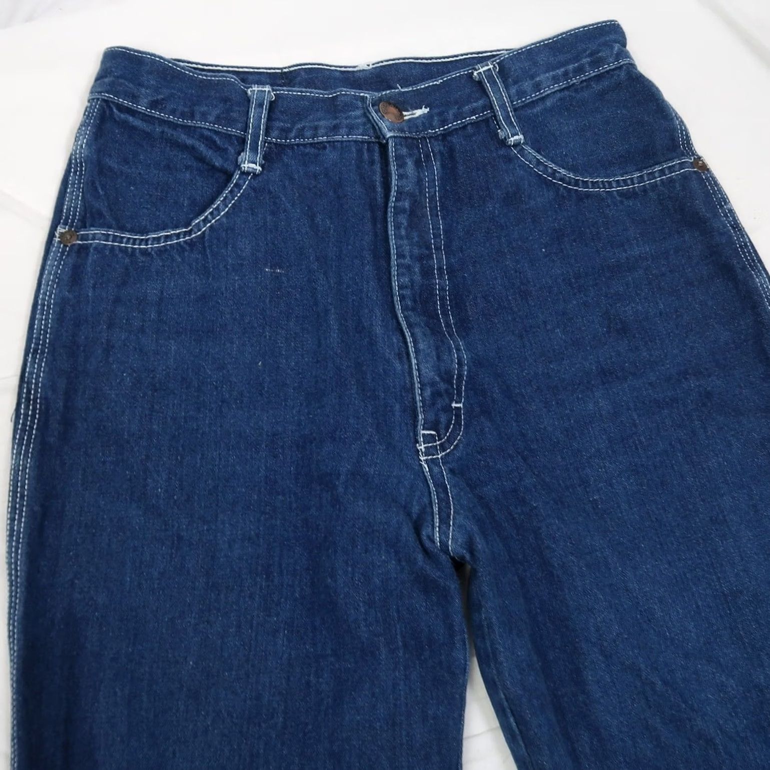 Vintage VINTAGE 90s Foxtails Dark Wash Blue High Rise Bootcut Flare Jeans 26" Jeans Women Womens Buttoms Size 26" / US 2 / IT 38 - 2 Thumbnail