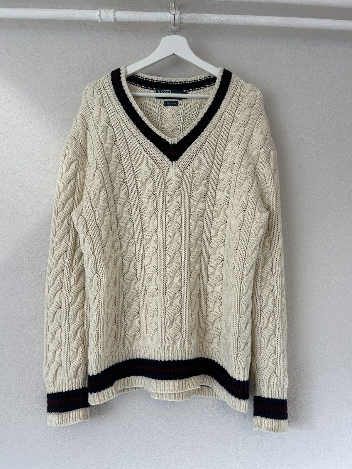 Polo Ralph Lauren Ralph Lauren Cable Knit Cricket Sweater Size US L / EU 52-54 / 3 - 1 Thumbnail