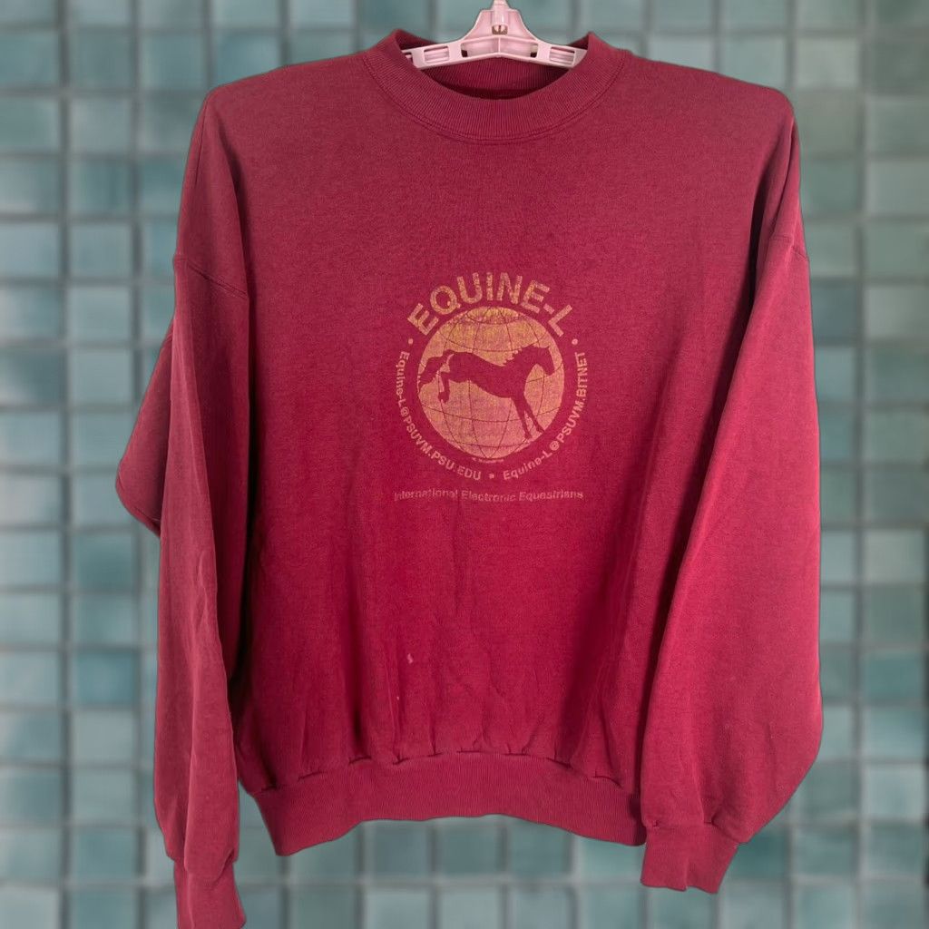 Vintage Vintage Purdue University Equine Logo Sweatshirt Adult XL Maroon University Animals Jersey Crew Neck Heavyweight Size US XL / EU 56 / 4 - 1 Thumbnail