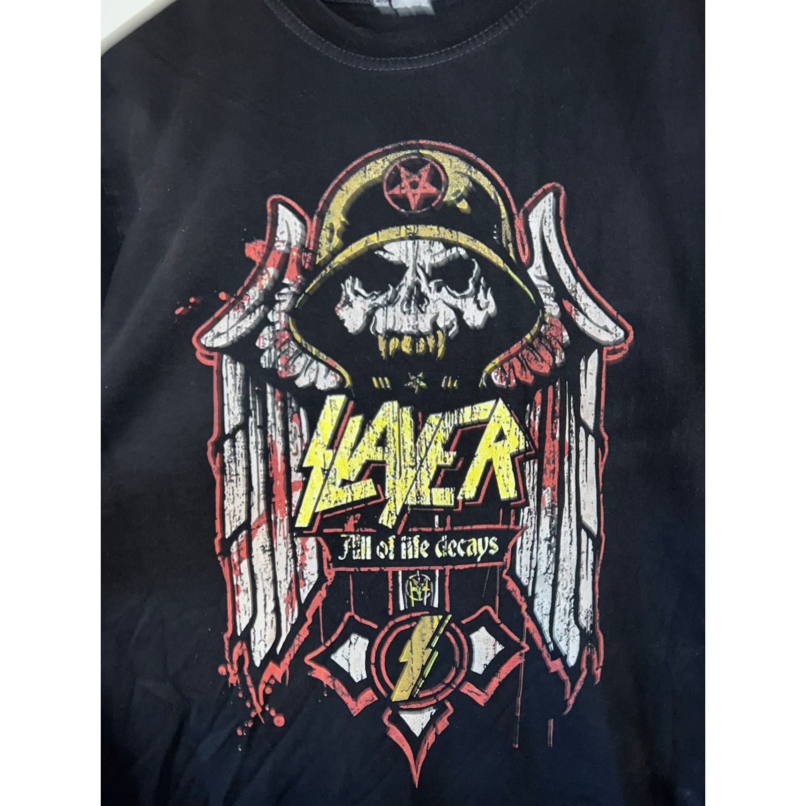 Slayer Slayer Shirt All Of Life Decays Black Metal Music Band Tee Size US M / EU 48-50 / 2 - 4 Thumbnail
