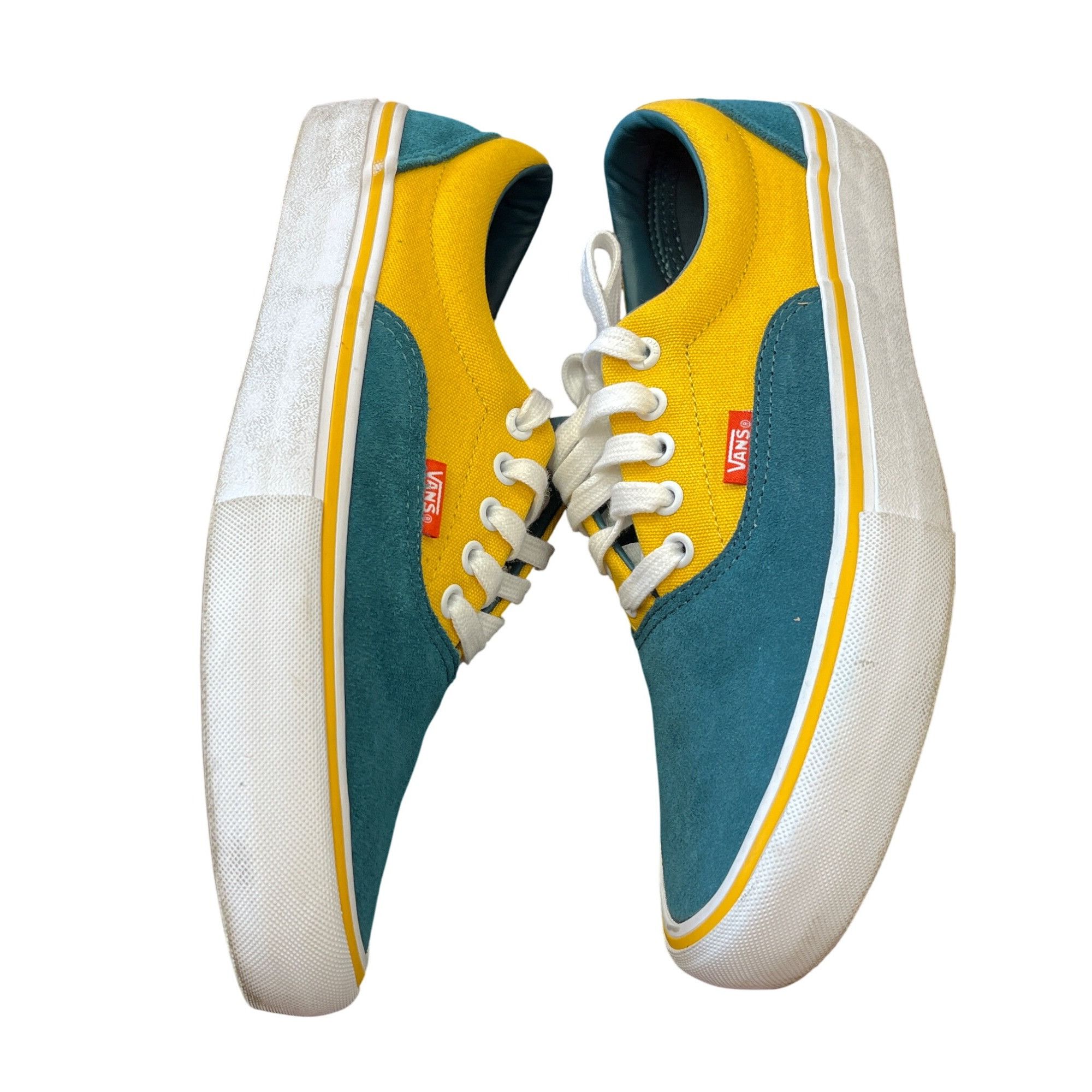 Vans Vans Mens Pro Skateboard Yellow green Shoes Sz 9.5 SKU 8910 Size US 9.5 / EU 42-43 - 3 Thumbnail