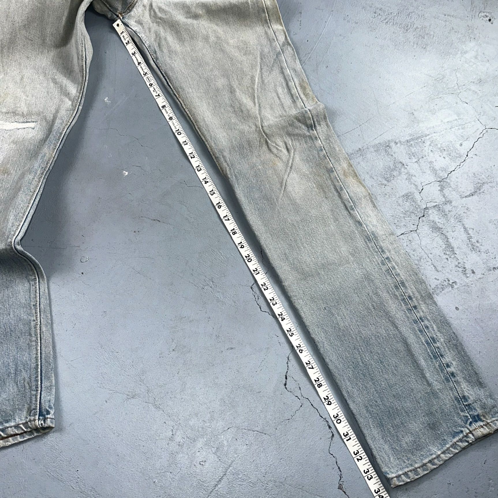 Levi's VINTAGE Levis 505 VTG 70s SS Redline Selvedge USA XX Jeans Light Wash Talon 29x34 Size US 29 - 5 Thumbnail