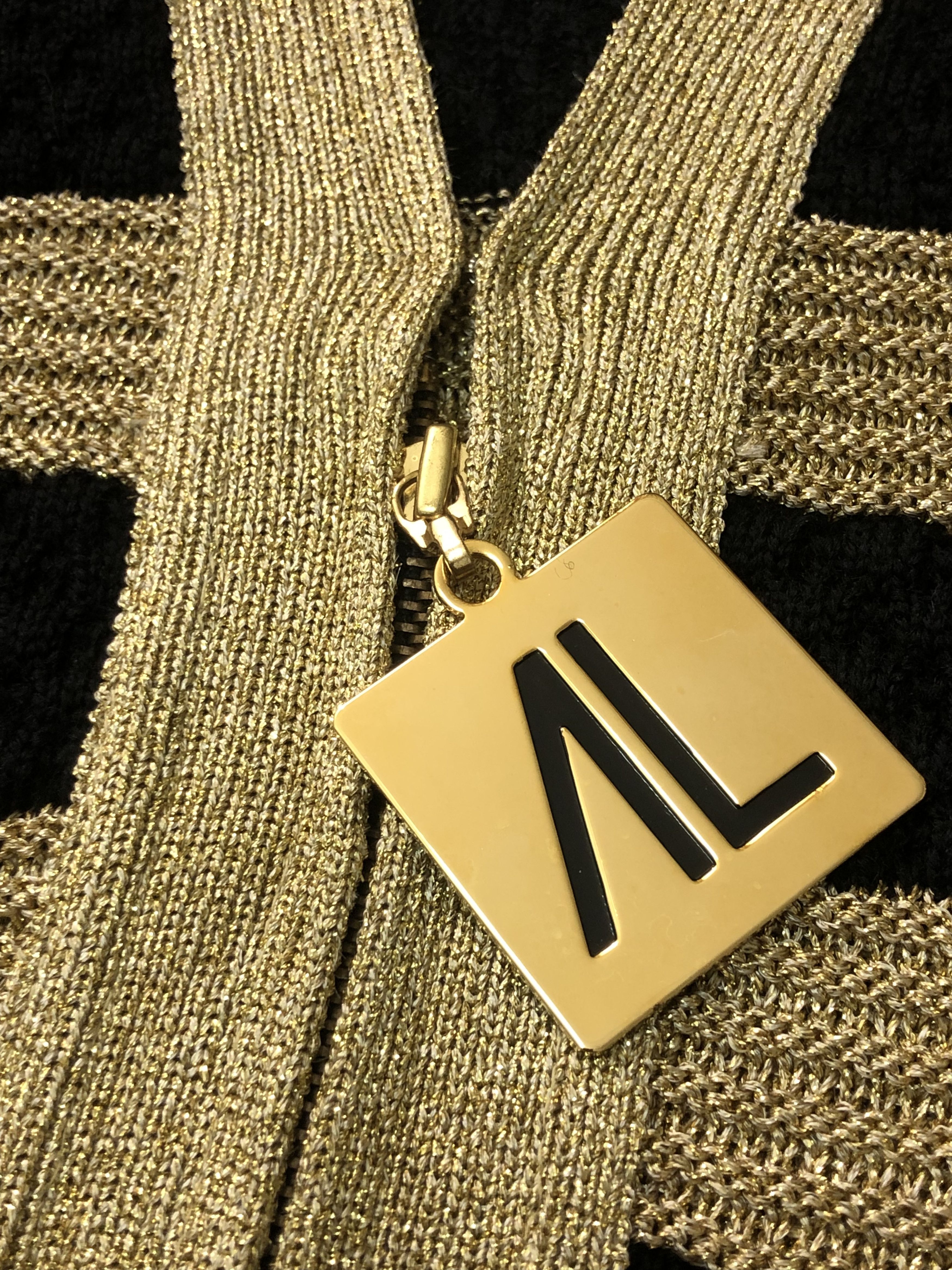 Andreluciano × Vintage RARE🔥VINTAGE 90’S ANDRELUCIANO GOLD GLITTER WOOL KNIT Size US M / EU 48-50 / 2 - 4 Thumbnail
