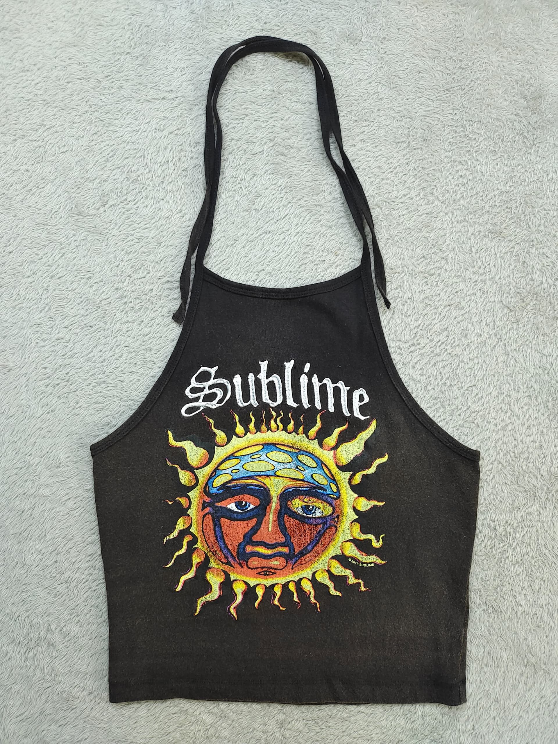 Band Tees Vintage Sublime Band Sun Logo Halter Crop Top Punk style Size S / US 4 / IT 40 - 1 Thumbnail