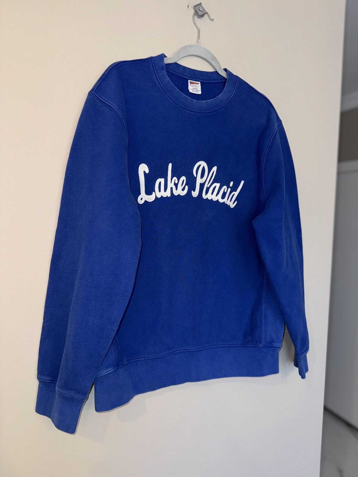 Vintage Lake Placid USA rare sweatshirt blue 90s rare Size US L / EU 52-54 / 3 - 2 Thumbnail