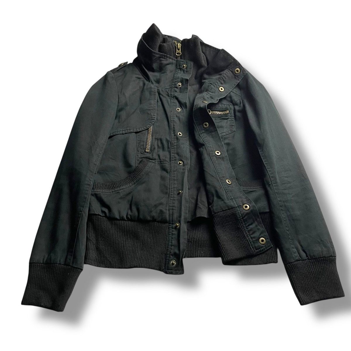 If Six Was Nine 🇯🇵 GRAZIE PUNK GOTHIC BUTTON UP FULL ZIP JACKET Size M / US 6-8 / IT 42-44 - 3 Thumbnail