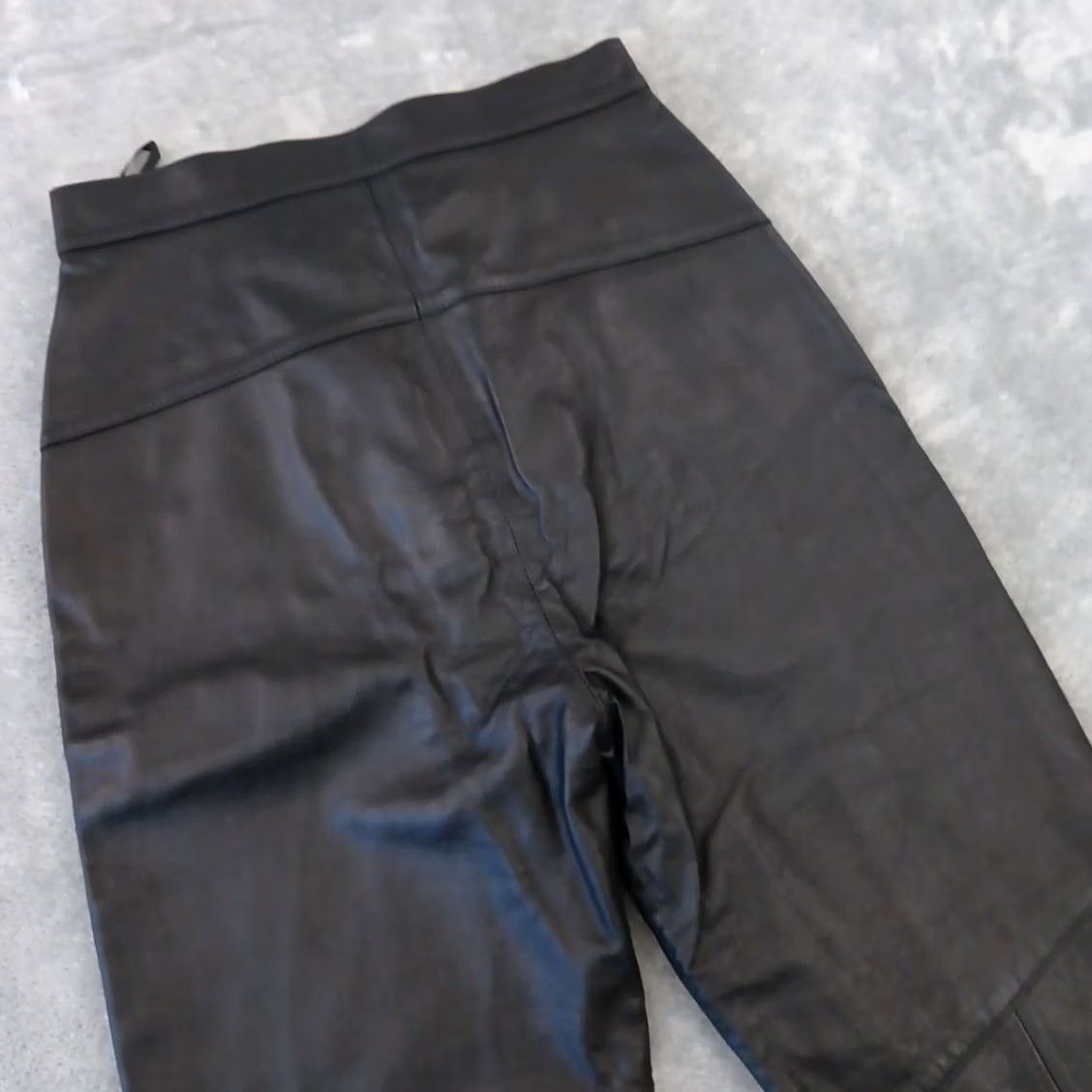 Vintage Lew Magram Pants Womens Size 12 Black High Waist Leather Lined Stirrup Ankle Zip Size 34" / US 12 / IT 48 - 7 Thumbnail