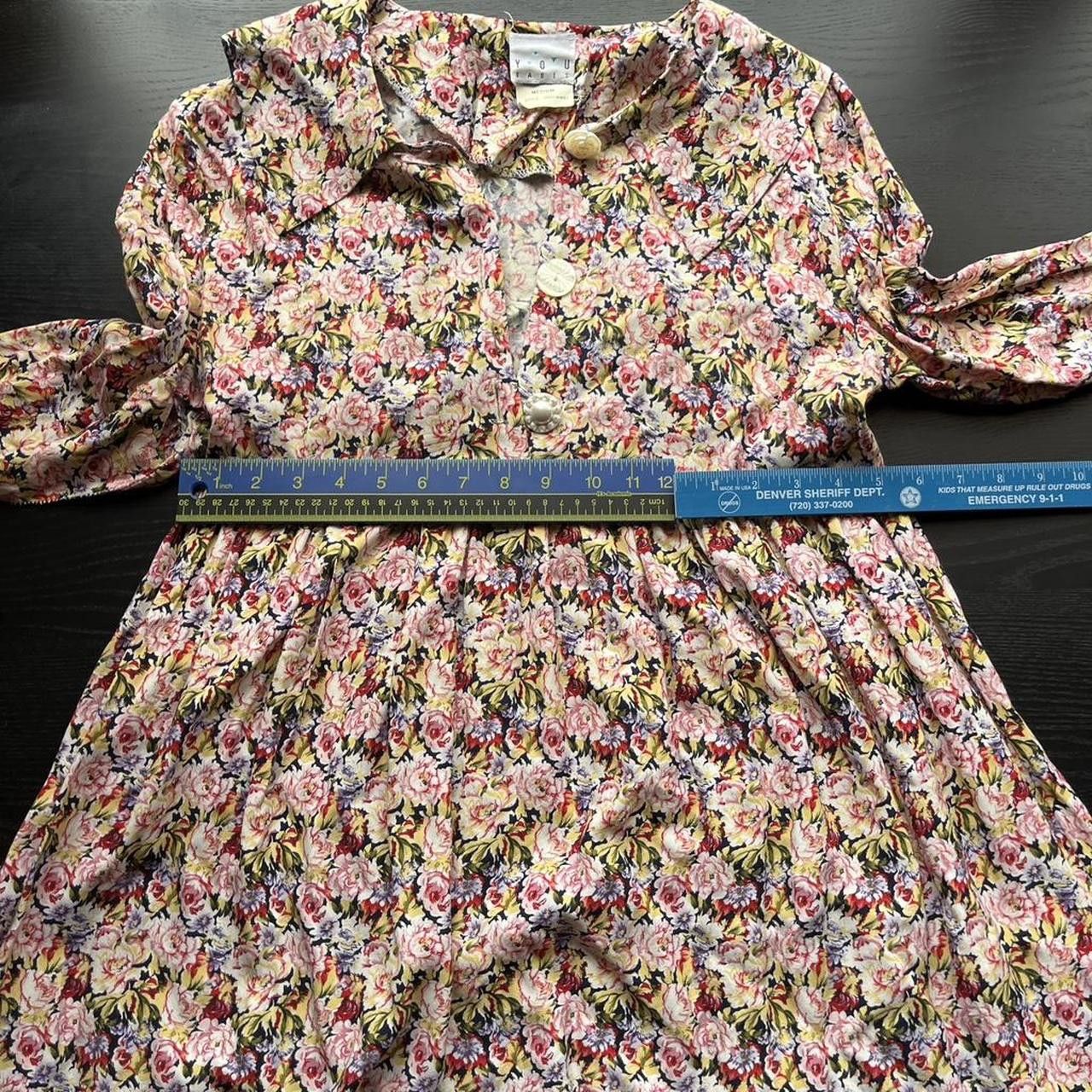 Other Vintage Floral Babydoll Tunic Top Size M / US 6-8 / IT 42-44 - 4 Thumbnail