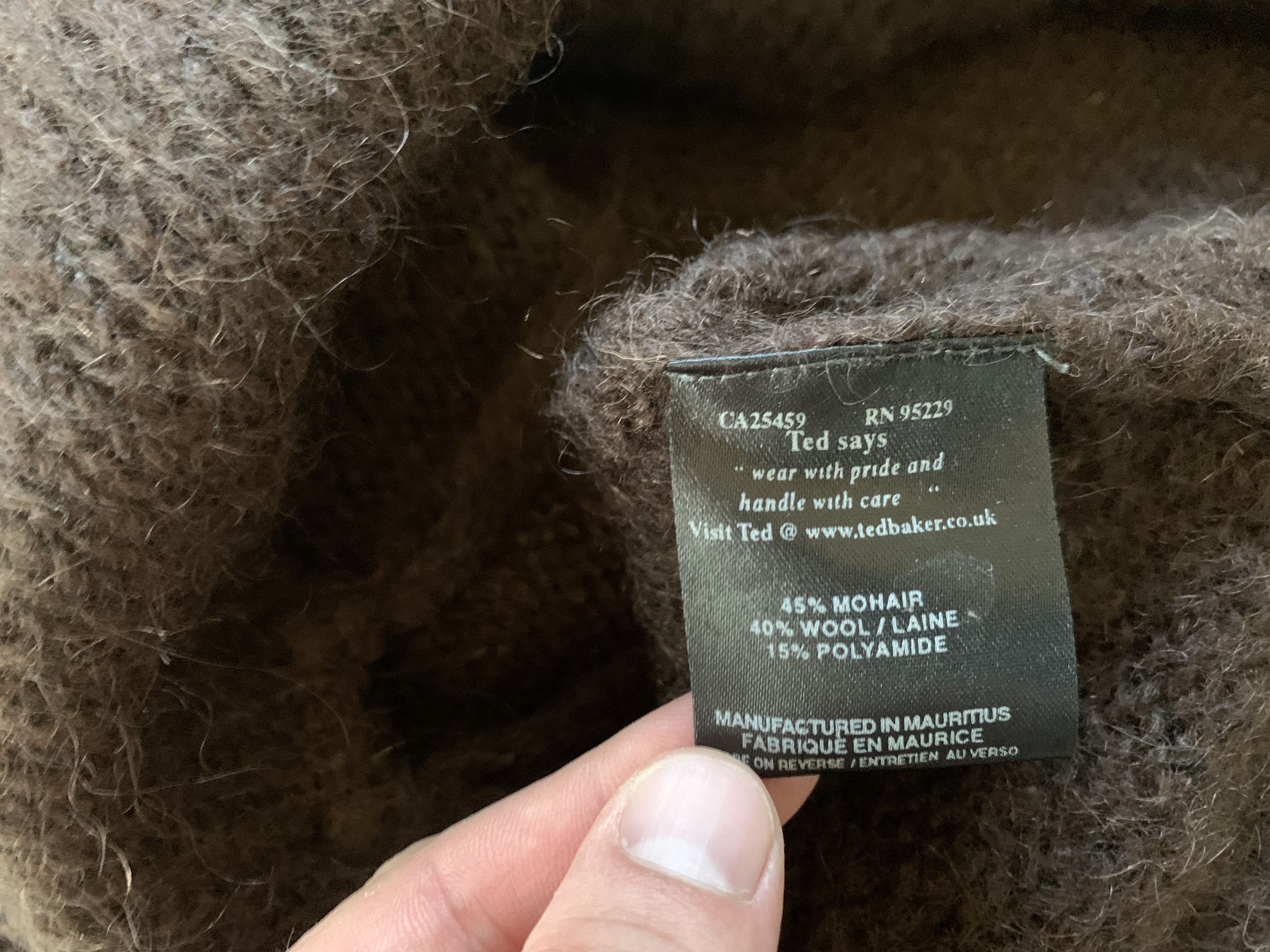 Ted Baker Ted Baker London Mohair Wool Brown Fringe Poncho Size XXS / US 00 / IT 34 - 7 Thumbnail