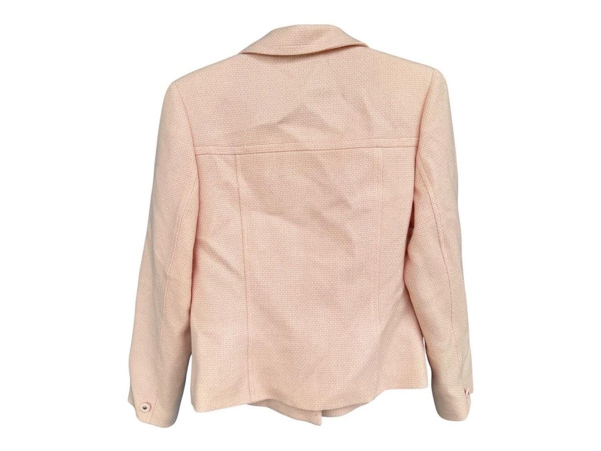 Courreges RARE Vintage 90s Courreges Pink Peach Tweed Jacket Blazer Size S / US 4 / IT 40 - 2 Thumbnail