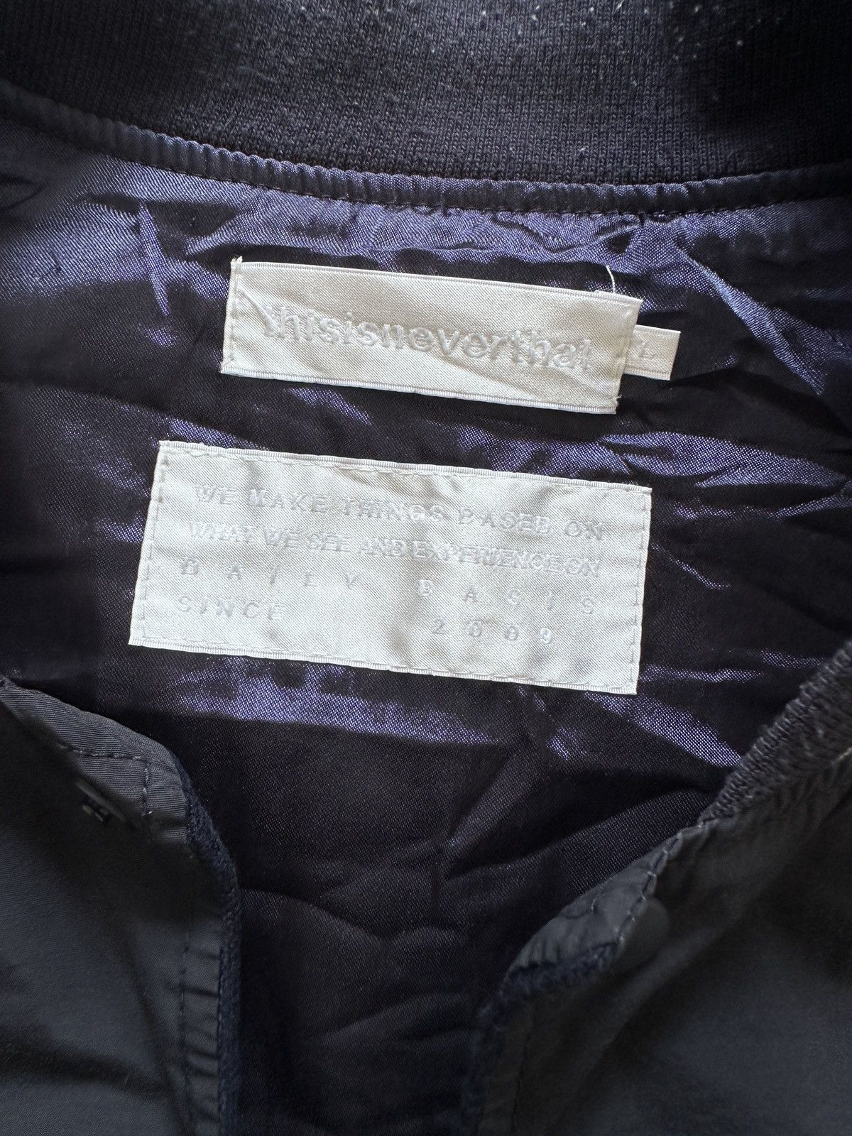 thisisneverthat THISISNEVERTHAT Varsity Jacket - Navy Size US L / EU 52-54 / 3 - 11 Thumbnail