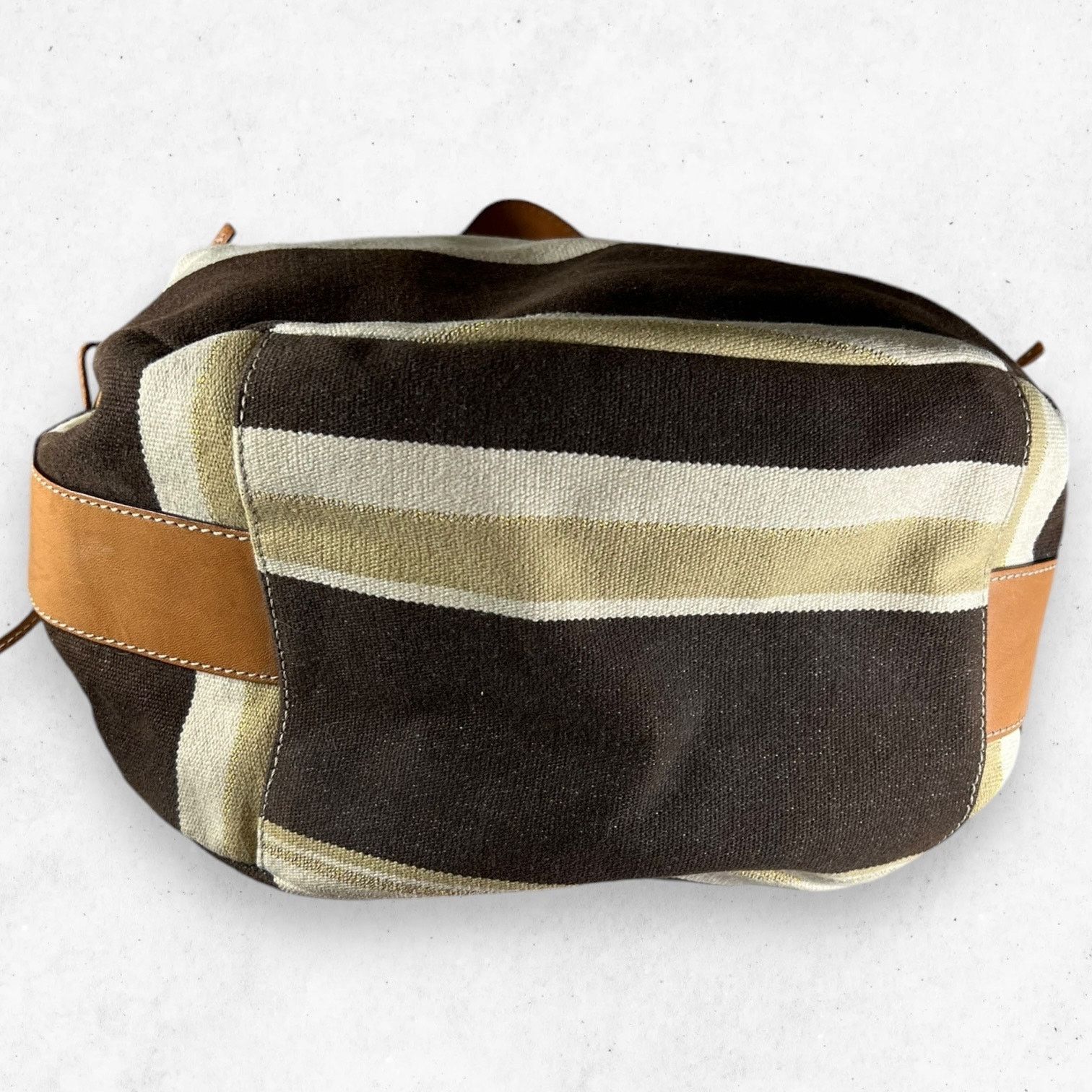 Kate Spade Kate Spade Striped Canvas Leather Trim Hobo Shoulder Bag Size ONE SIZE - 6 Thumbnail