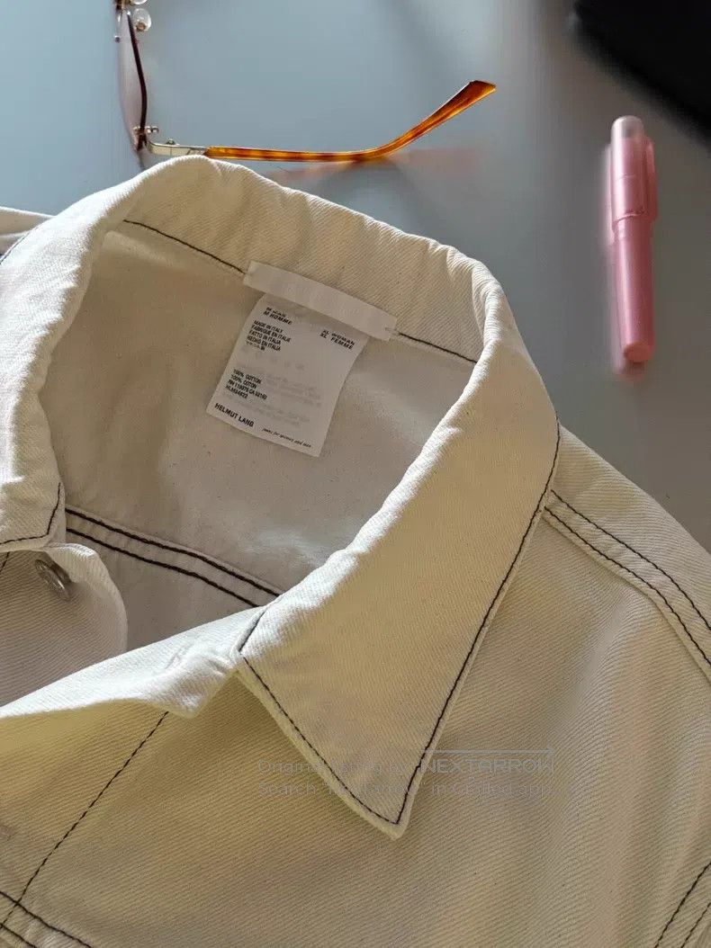 Helmut Lang Helmut Lang White denim short blazer Size M / US 6-8 / IT 42-44 - 4 Thumbnail